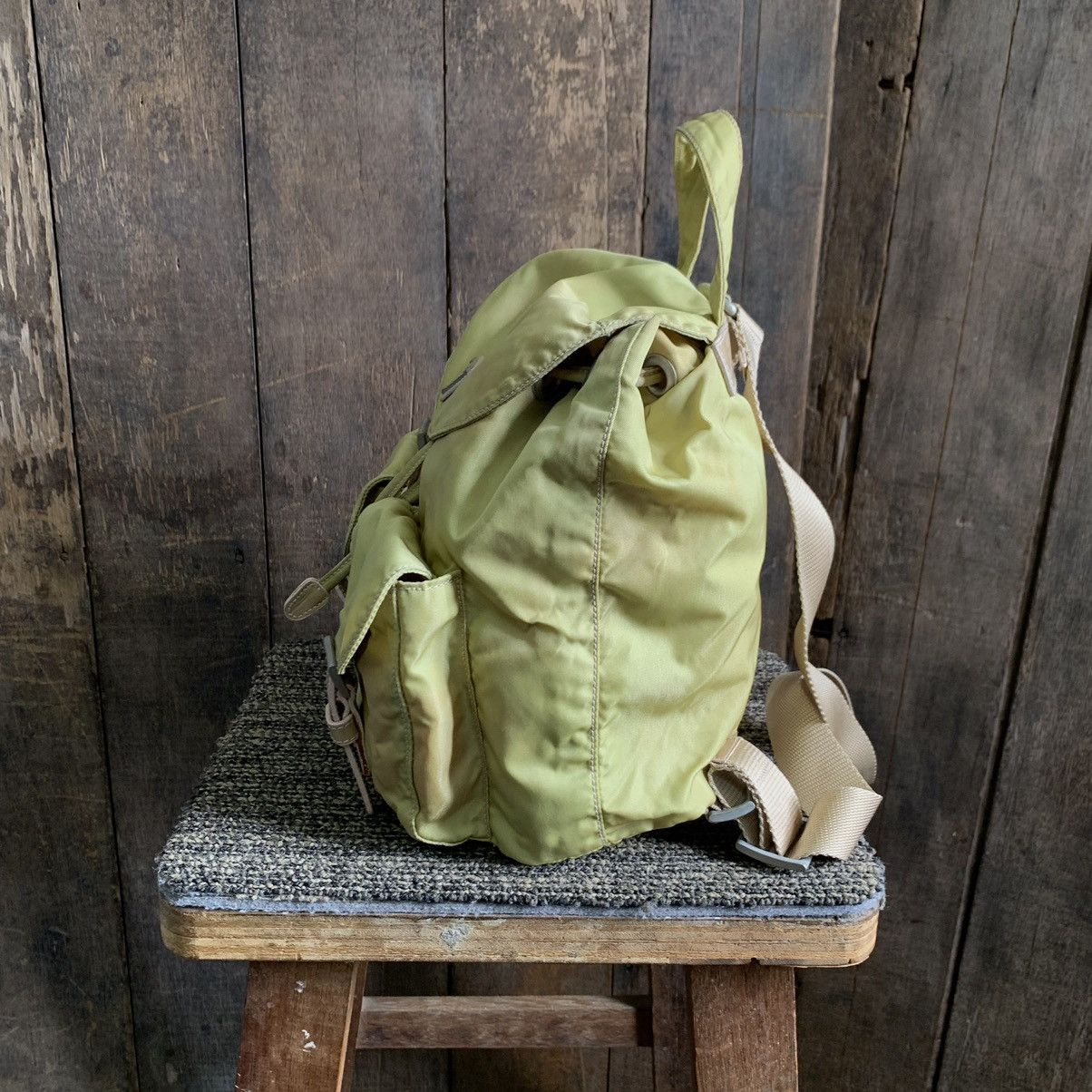 Prada × Vintage Vintage Prada Camel Small Backpack With Authentic Card Size ONE SIZE - 11 Thumbnail
