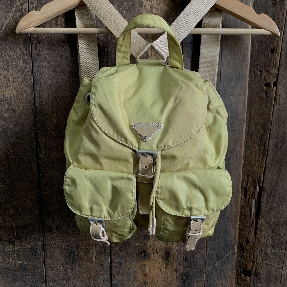 Prada × Vintage Vintage Prada Camel Small Backpack With Authentic Card Size ONE SIZE - 2 Thumbnail