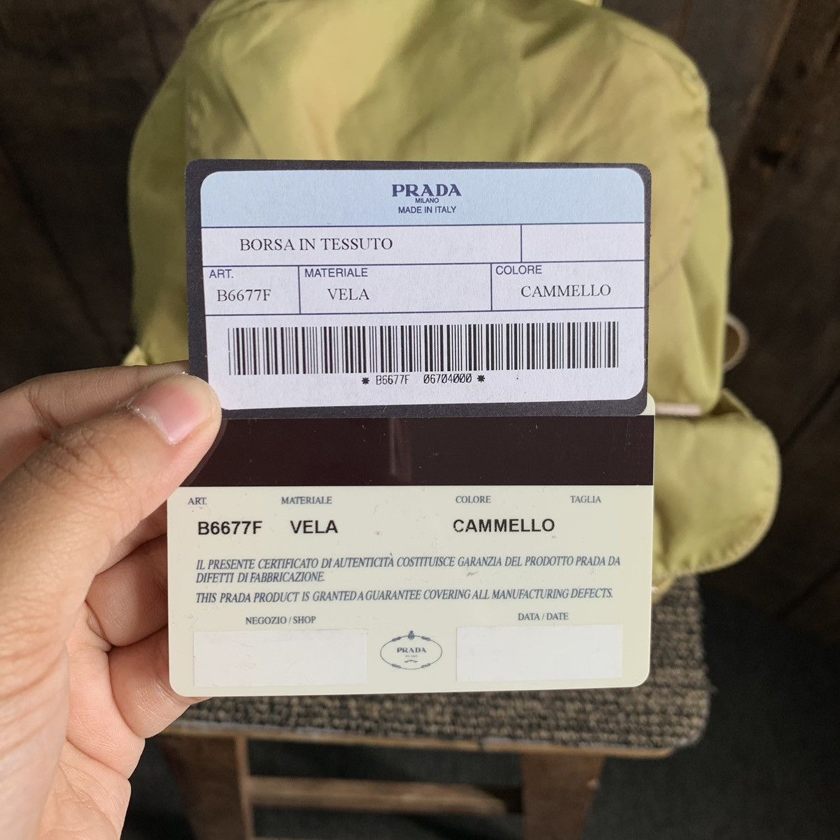 Prada × Vintage Vintage Prada Camel Small Backpack With Authentic Card Size ONE SIZE - 9 Thumbnail