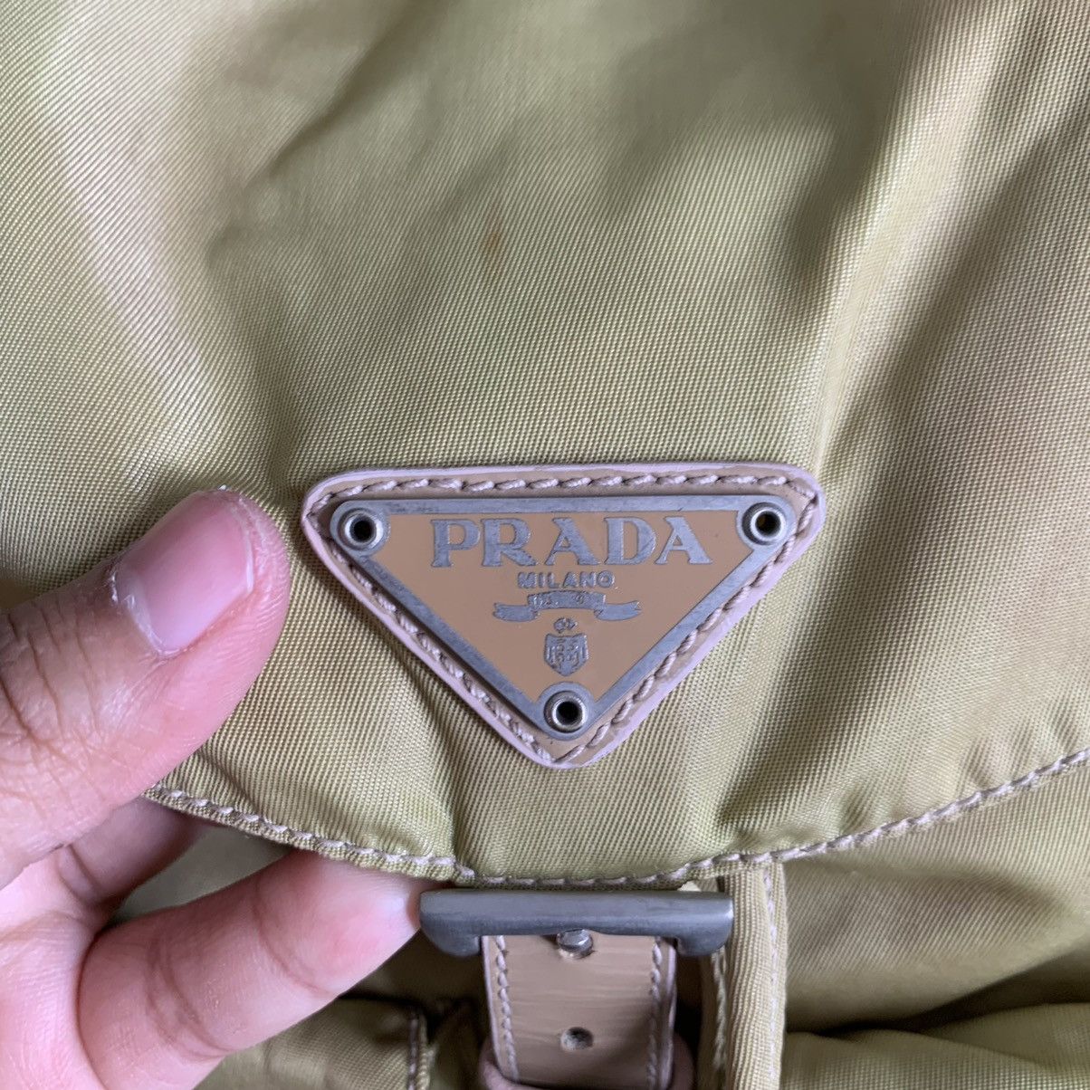 Prada × Vintage Vintage Prada Camel Small Backpack With Authentic Card Size ONE SIZE - 3 Thumbnail