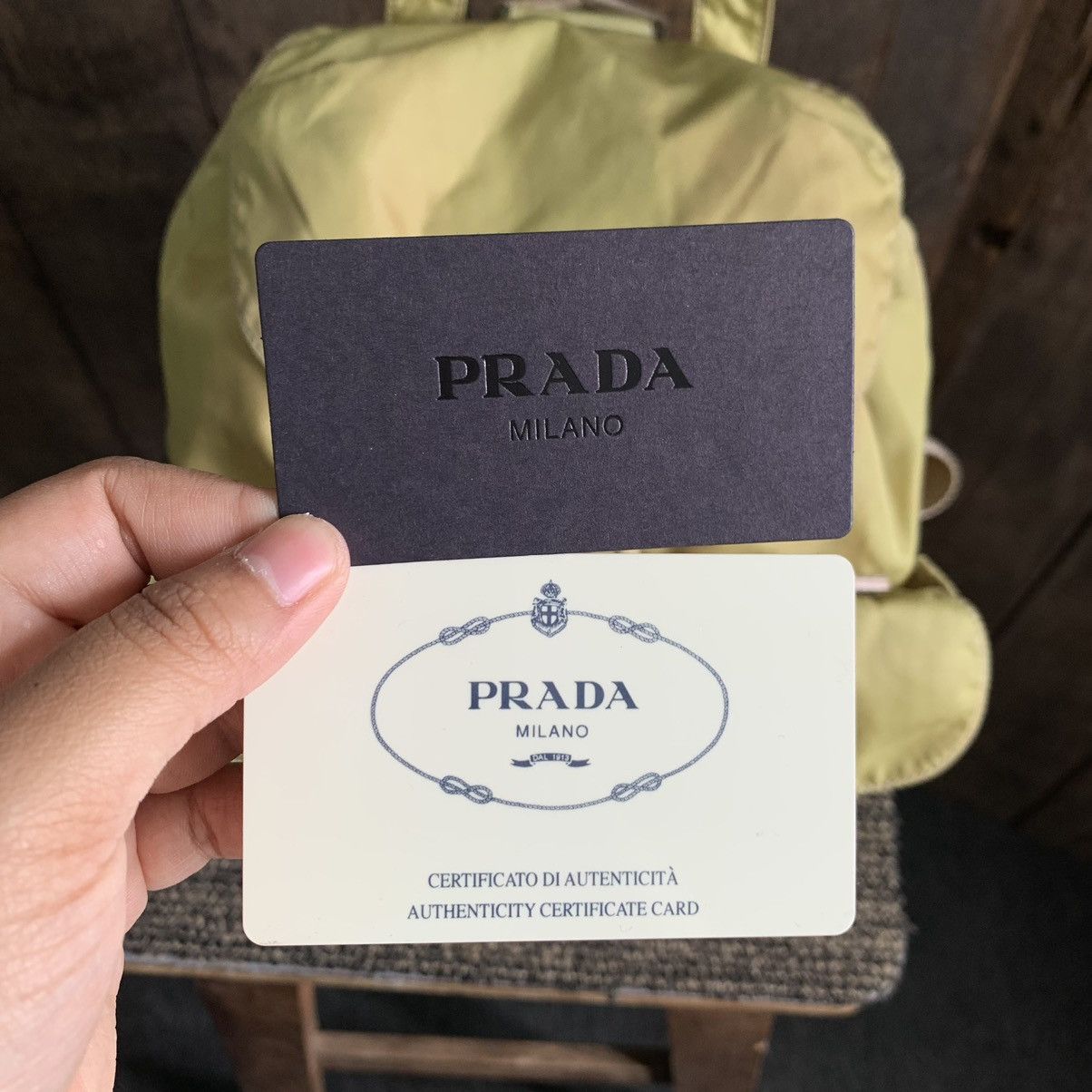 Prada × Vintage Vintage Prada Camel Small Backpack With Authentic Card Size ONE SIZE - 8 Thumbnail