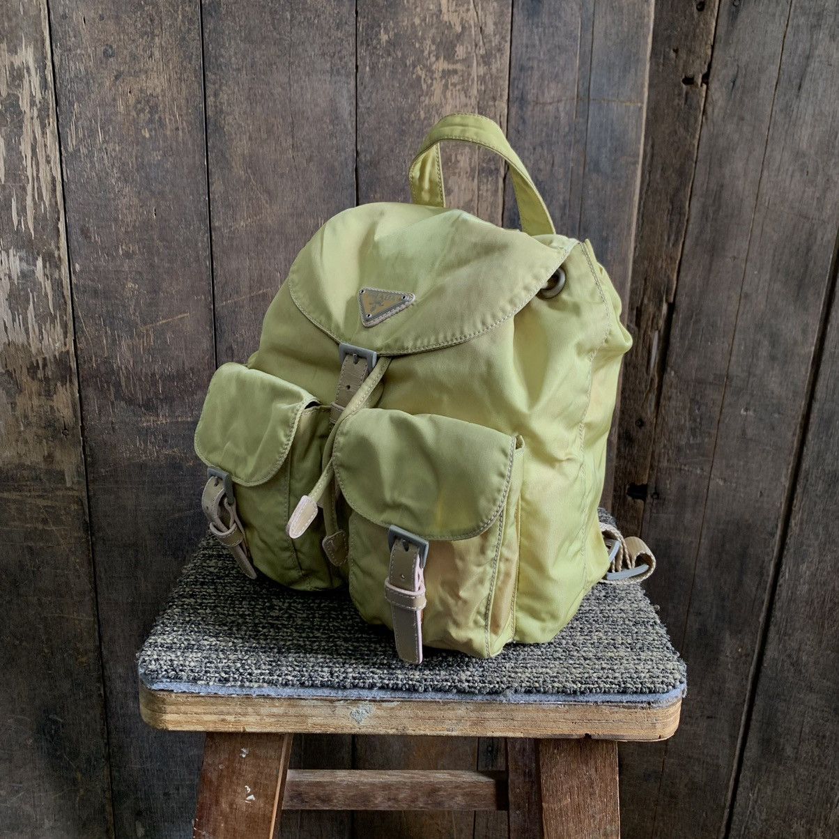 Prada × Vintage Vintage Prada Camel Small Backpack With Authentic Card Size ONE SIZE - 10 Thumbnail