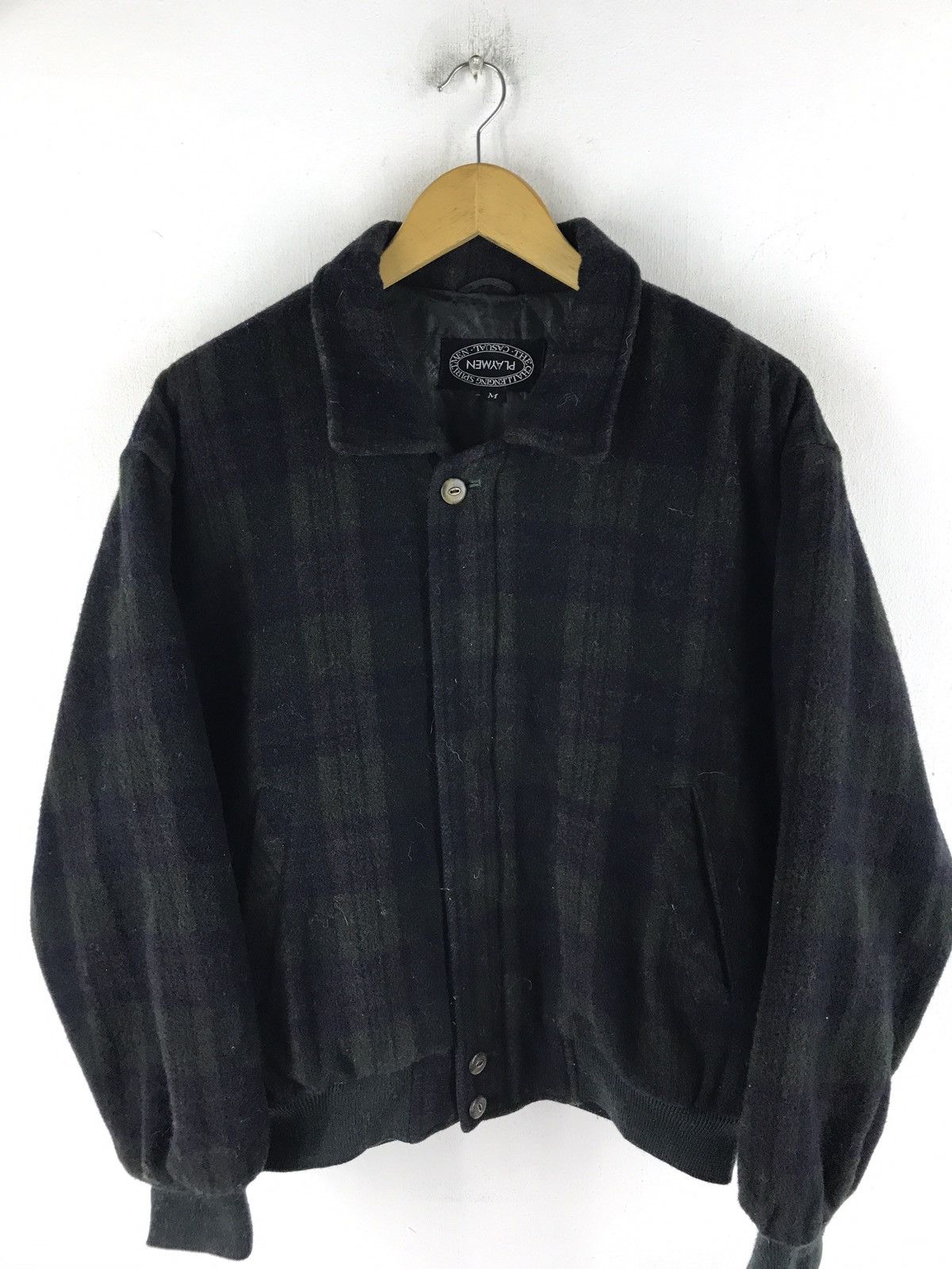 Japanese Brand PLAYMEN CASUAL Wool bomber jacket Size US M / EU 48-50 / 2 - 4 Thumbnail