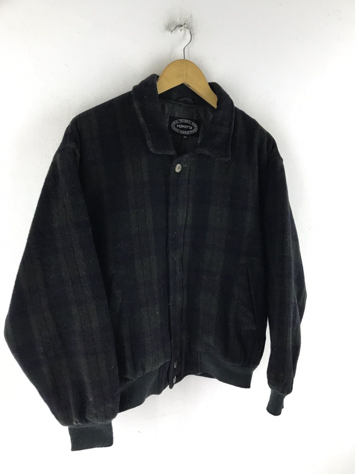 Japanese Brand PLAYMEN CASUAL Wool bomber jacket Size US M / EU 48-50 / 2 - 2 Thumbnail