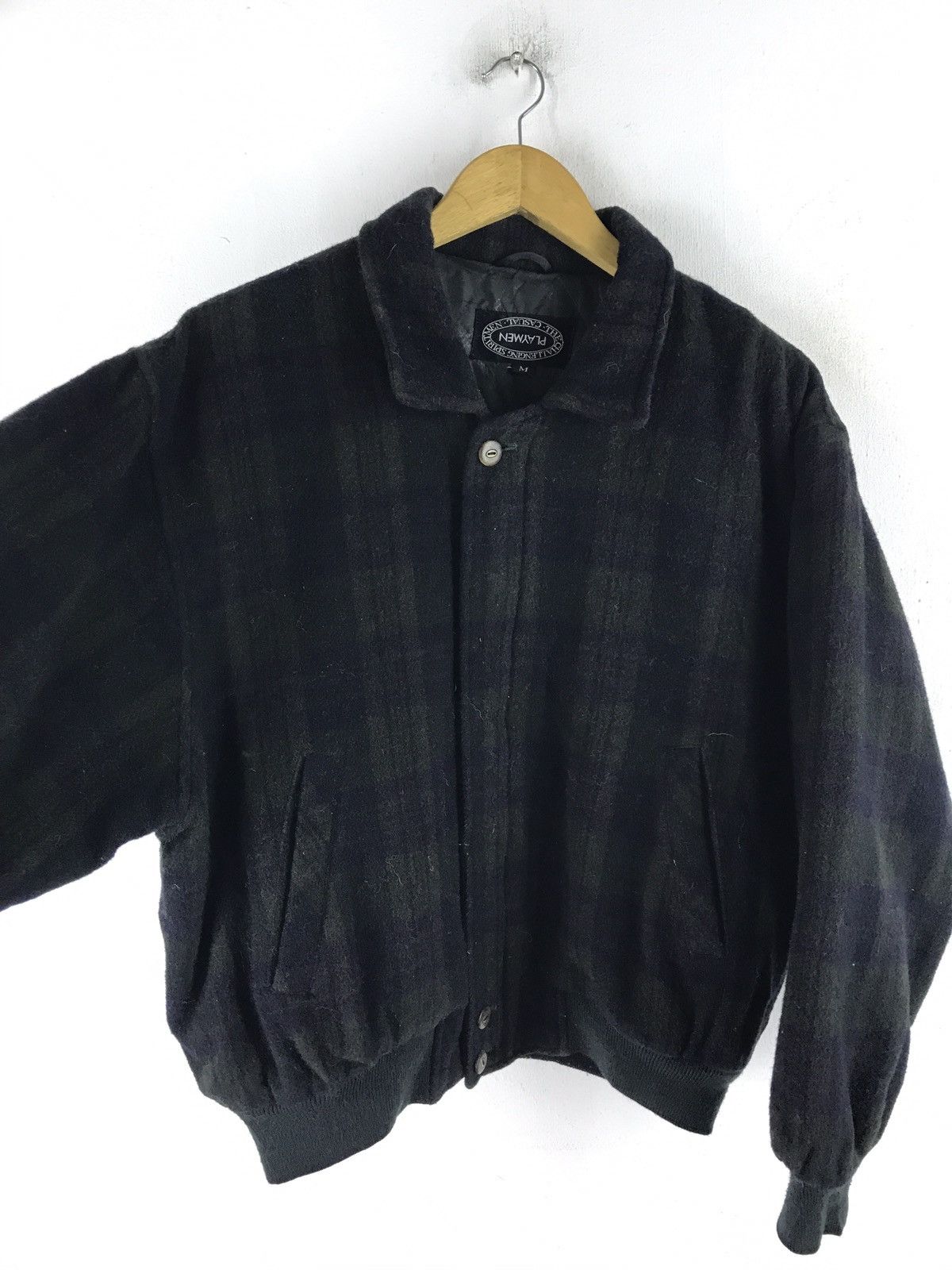 Japanese Brand PLAYMEN CASUAL Wool bomber jacket Size US M / EU 48-50 / 2 - 5 Thumbnail