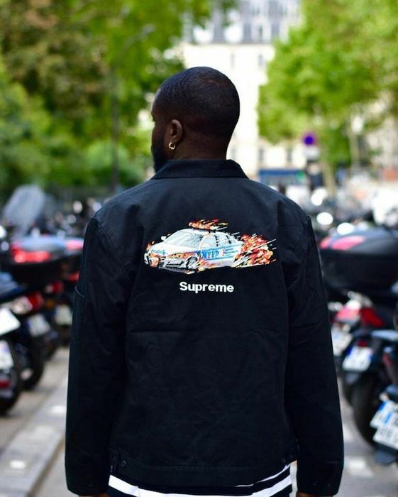 Supreme Cop Car Embroidered Work Jacket-