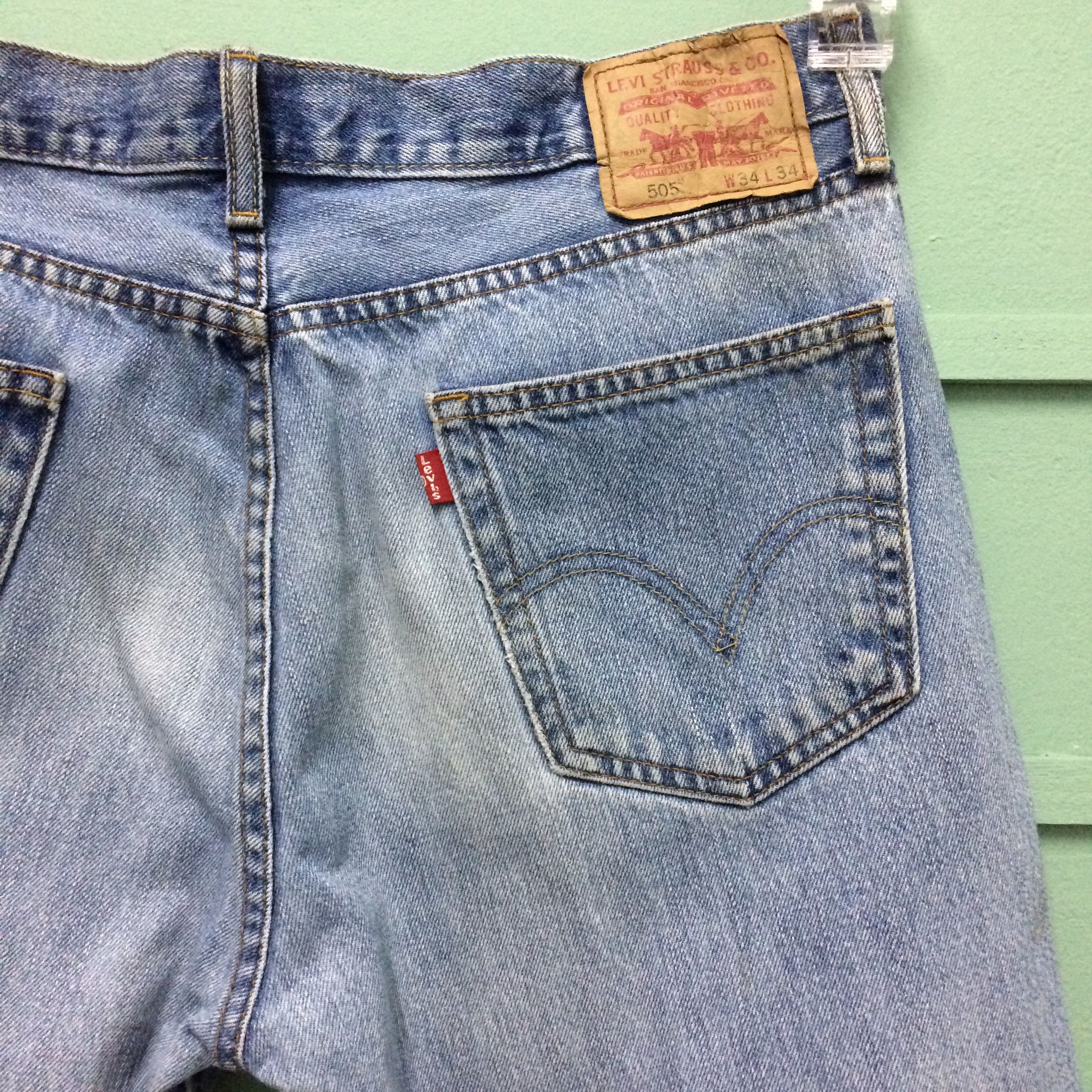 Levi's × Vintage Vintage Distressed Levis 505 Jeans #B-159 Size US 35 - 8 Thumbnail