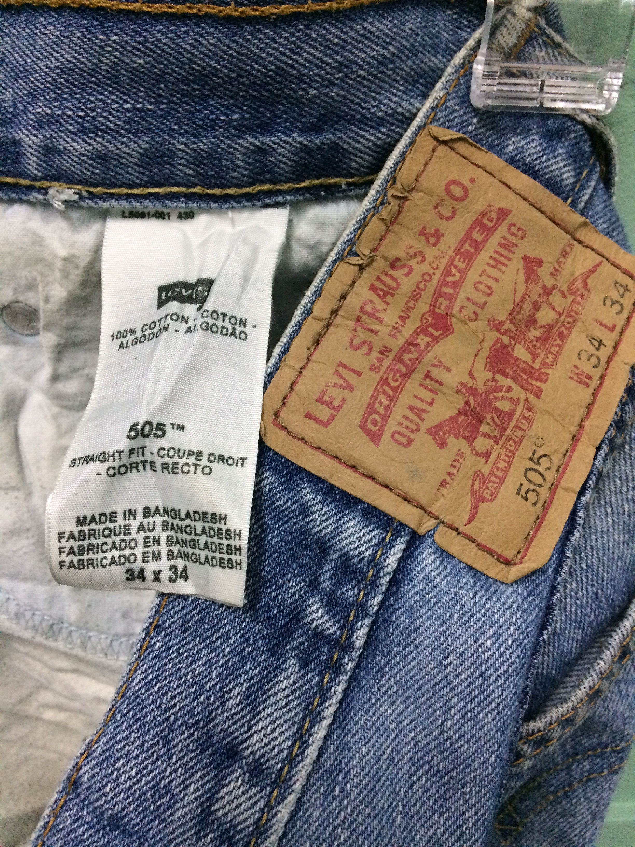 Levi's × Vintage Vintage Distressed Levis 505 Jeans #B-159 Size US 35 - 10 Thumbnail