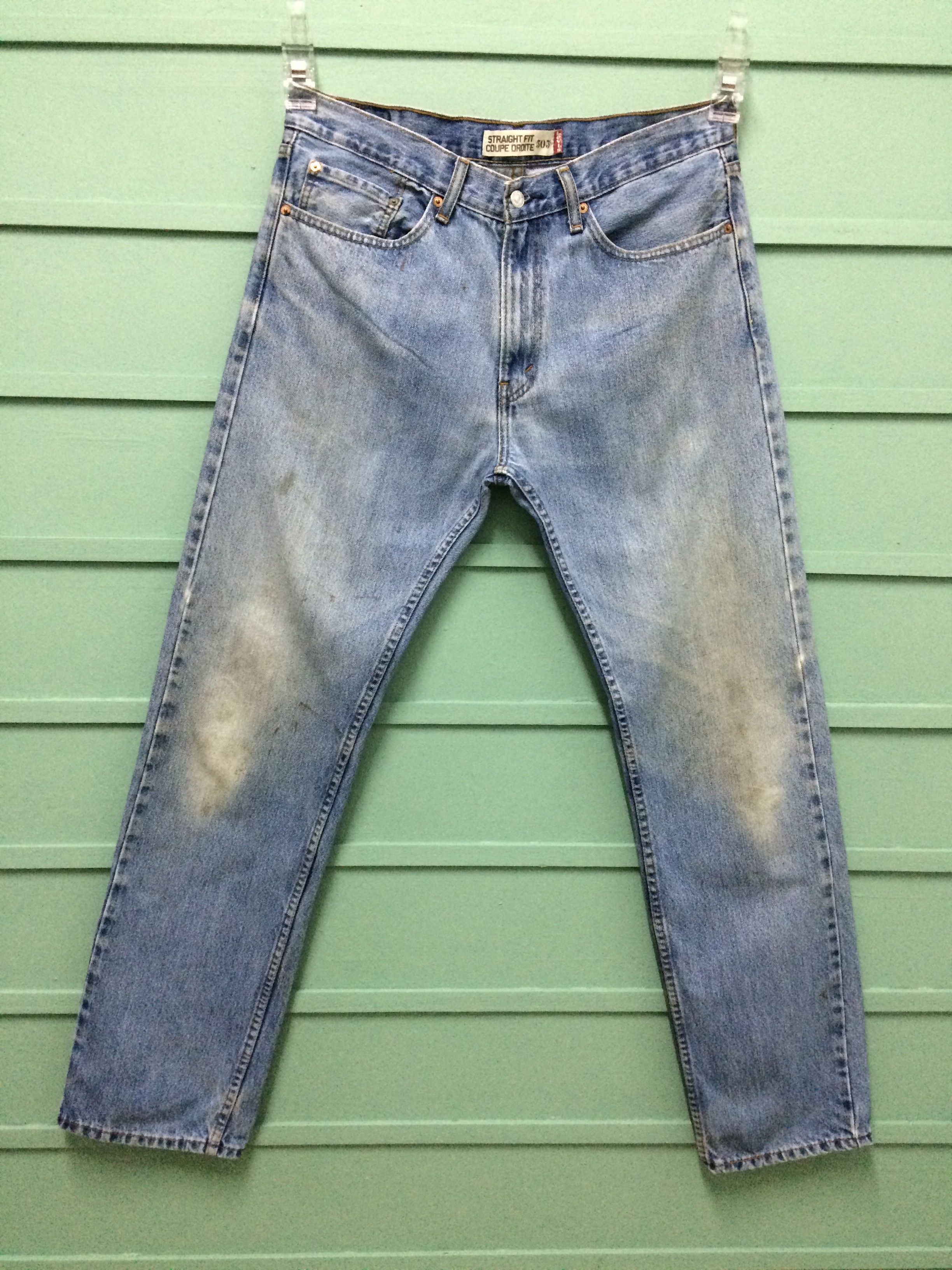 Levi's × Vintage Vintage Distressed Levis 505 Jeans #B-159 Size US 35 - 1 Thumbnail