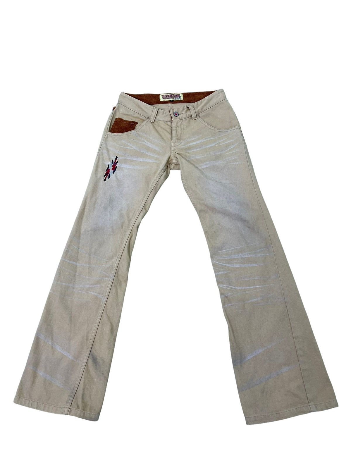 Japanese Brand Flare Jeans Livertine Native Ortega Low Rise Boot Cut 5🟦4 Size US 28 / EU 44 - 10 Thumbnail
