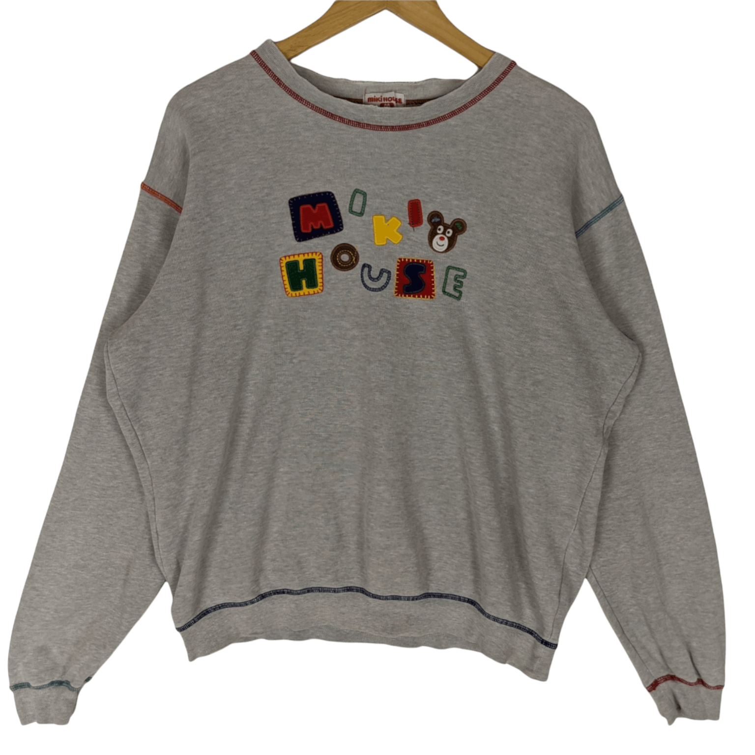 Disney × Mickey Mouse × Vintage Vintage MIKI HOUSE Big Spell Out Logo Jumper Sweatshirt Size US M / EU 48-50 / 2 - 2 Thumbnail