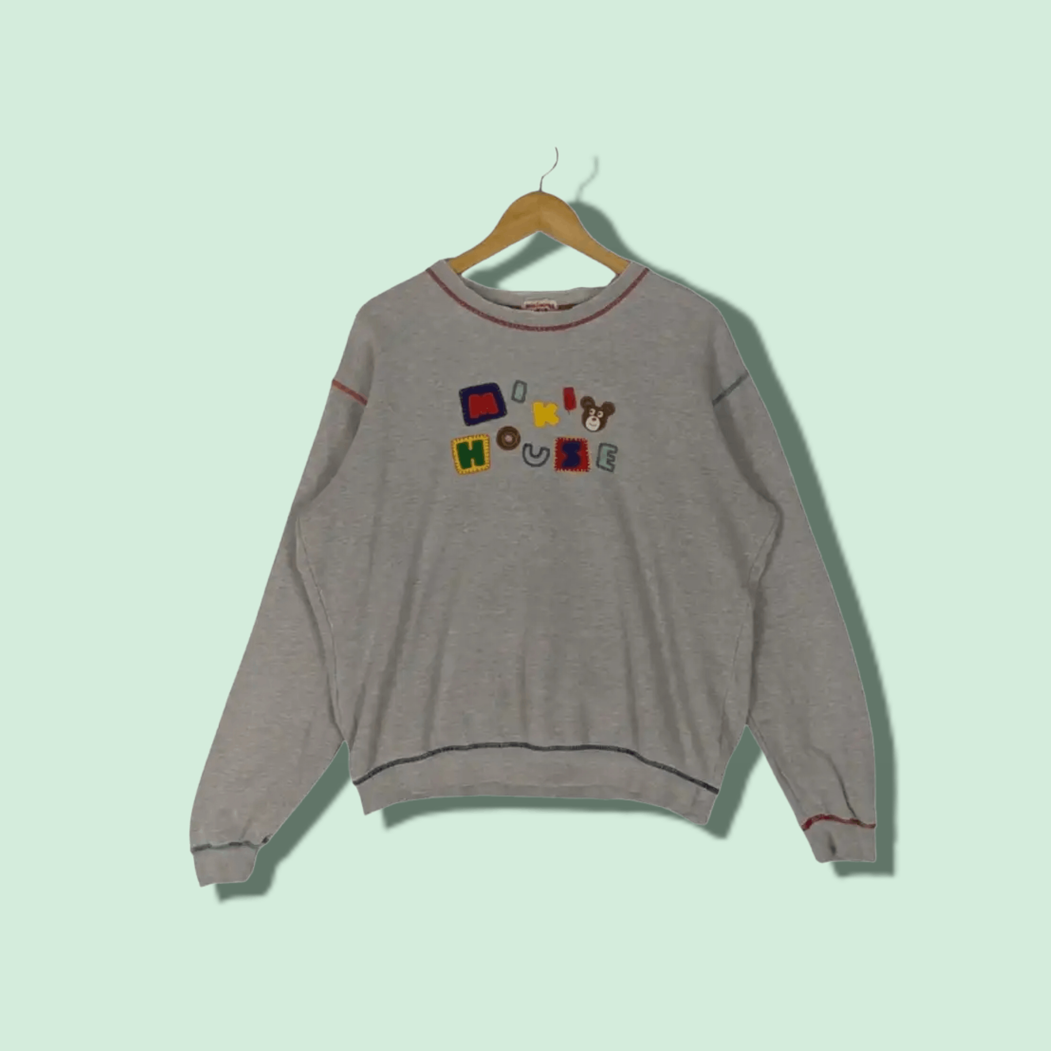 Disney × Mickey Mouse × Vintage Vintage MIKI HOUSE Big Spell Out Logo Jumper Sweatshirt Size US M / EU 48-50 / 2 - 1 Thumbnail
