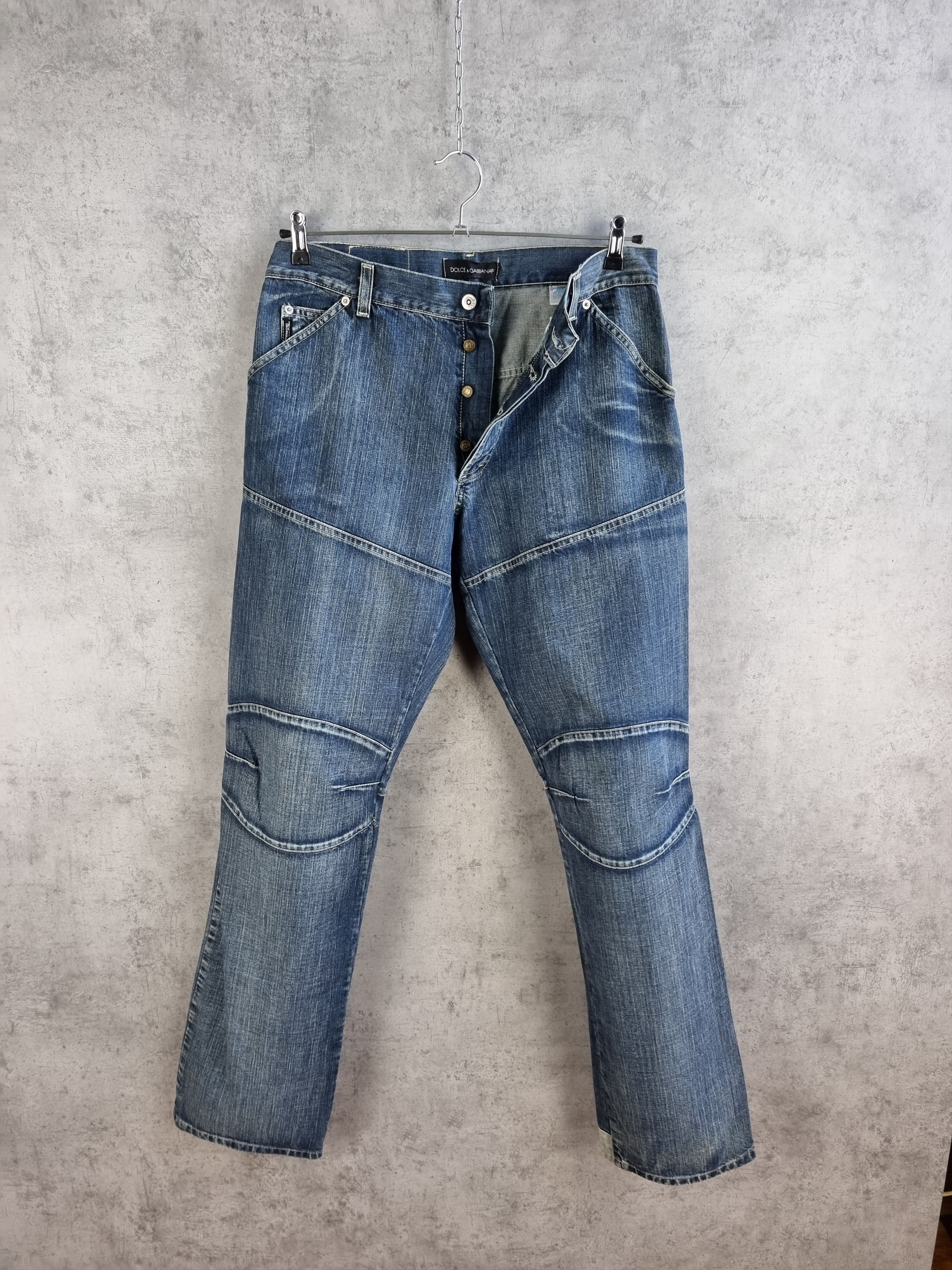 Dolce & Gabbana Double Knees D&G Bg Logo Denim Jeans Size US 33 - 3 Thumbnail