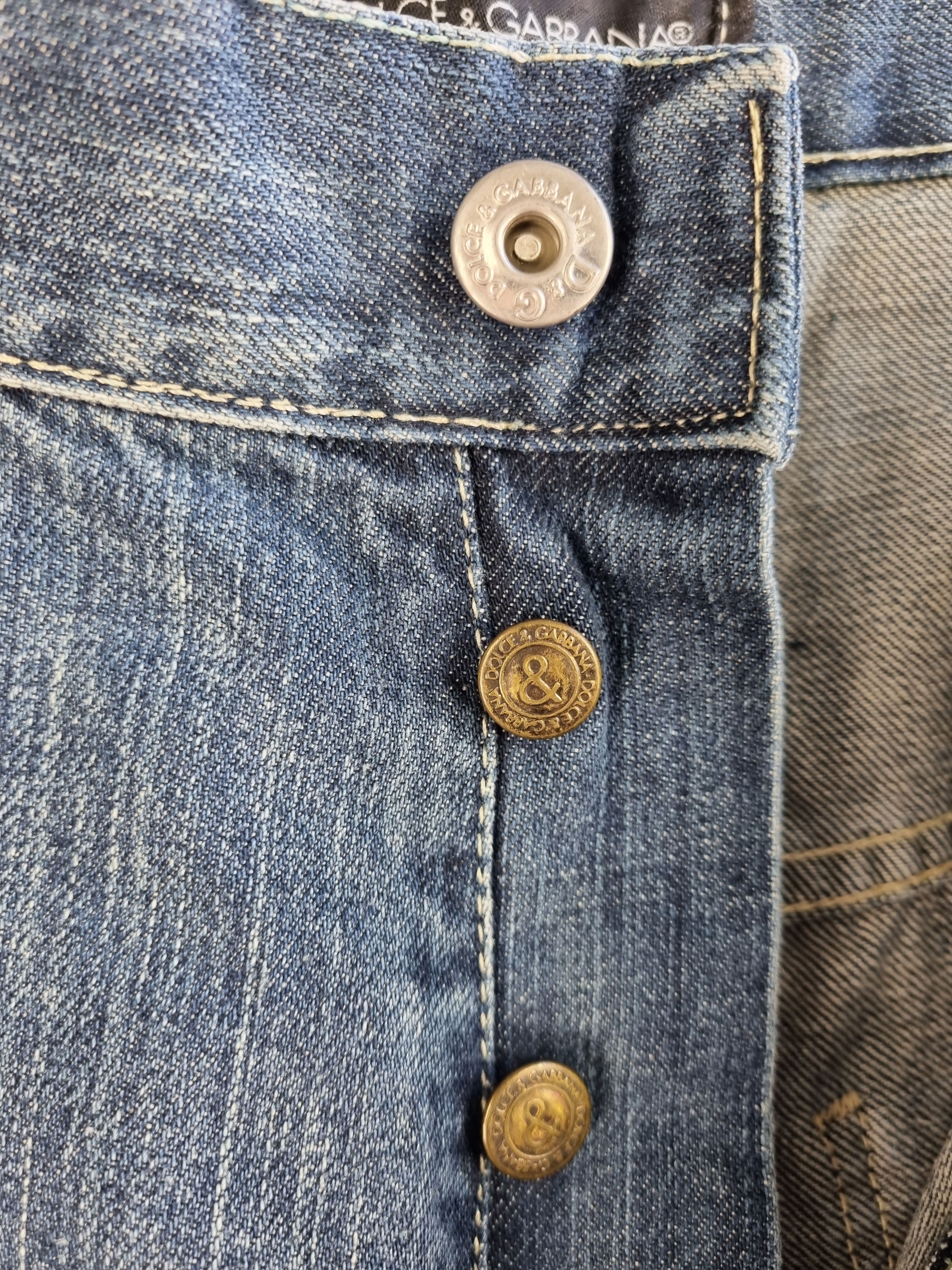 Dolce & Gabbana Double Knees D&G Bg Logo Denim Jeans Size US 33 - 7 Thumbnail