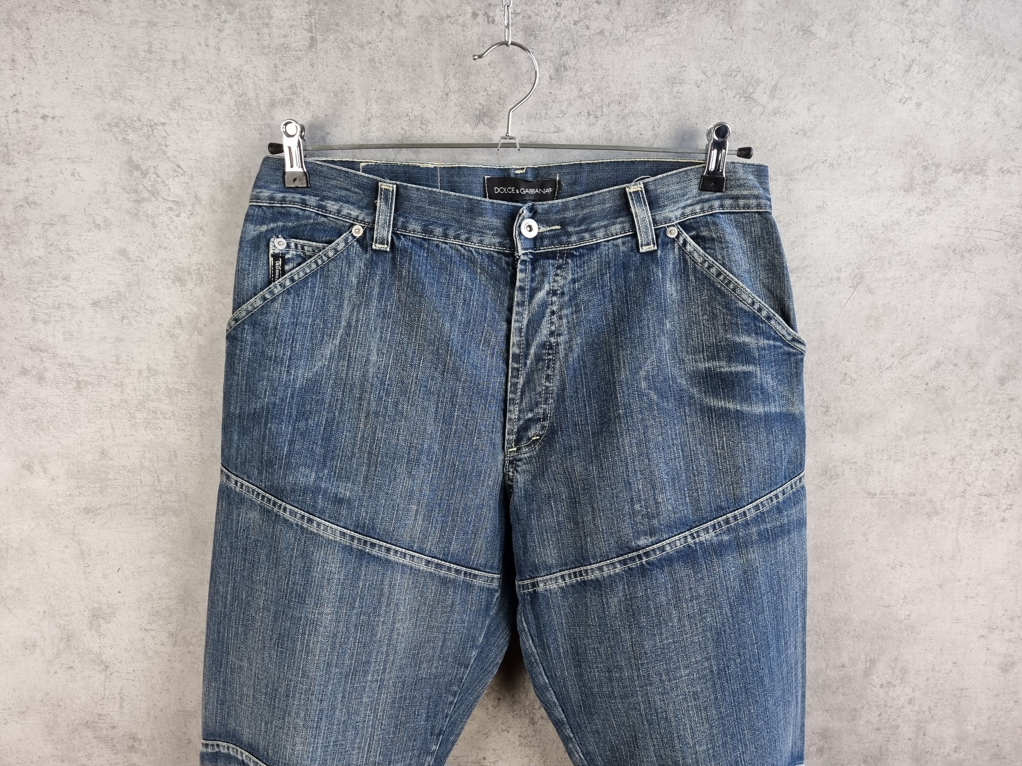 Dolce & Gabbana Double Knees D&G Bg Logo Denim Jeans Size US 33 - 4 Thumbnail