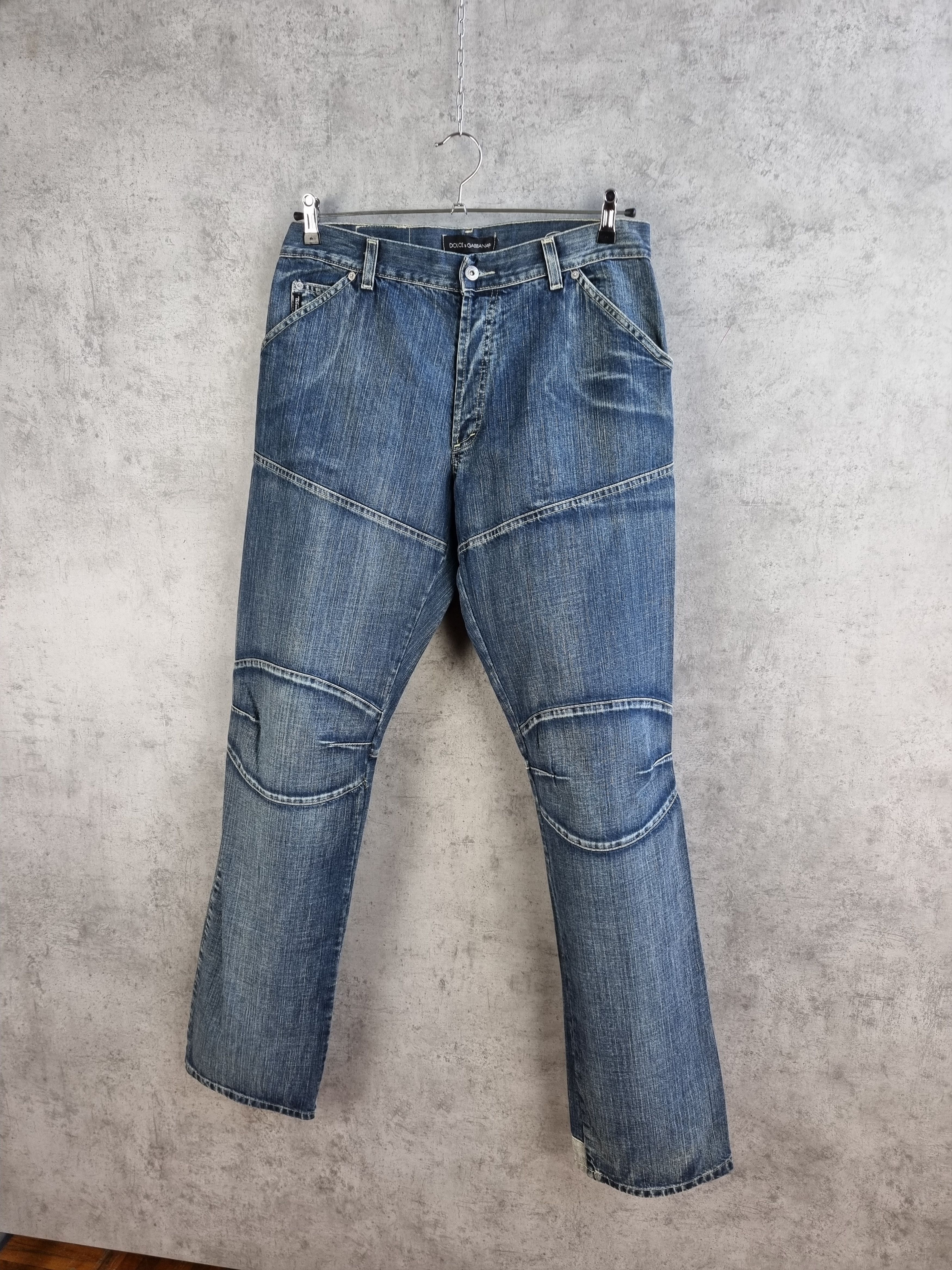Dolce & Gabbana Double Knees D&G Bg Logo Denim Jeans Size US 33 - 14 Thumbnail