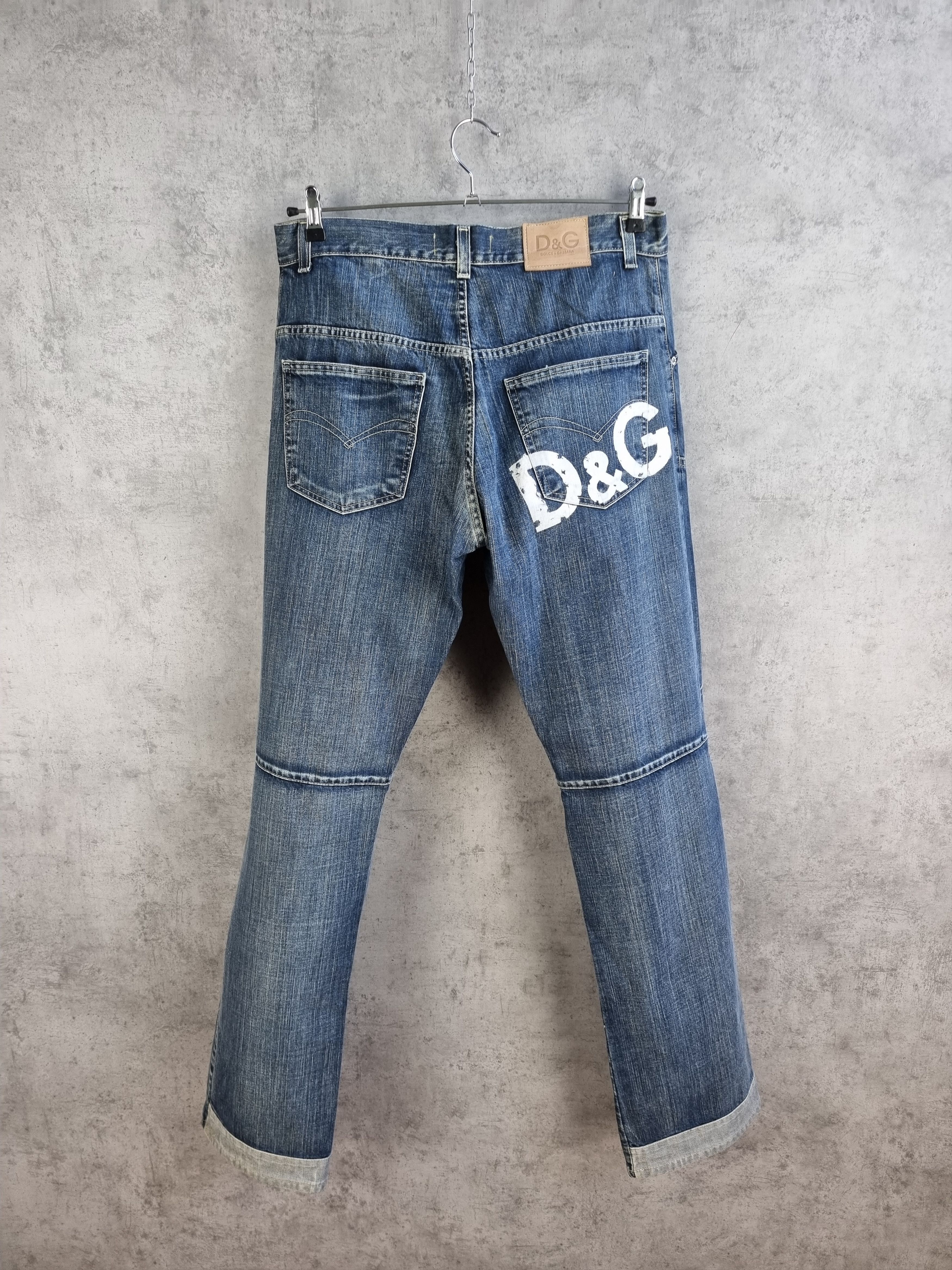 Dolce & Gabbana Double Knees D&G Bg Logo Denim Jeans Size US 33 - 1 Thumbnail