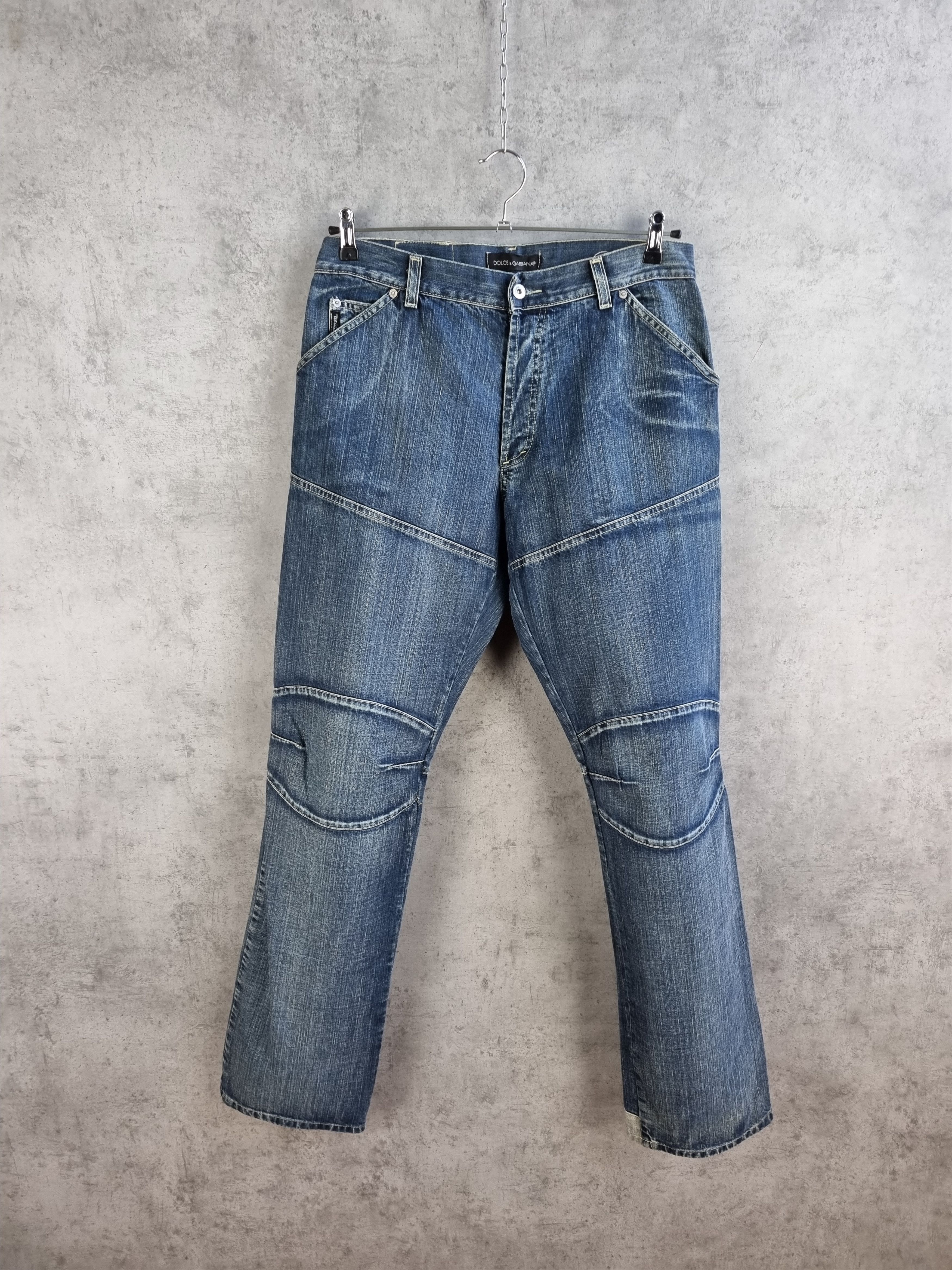 Dolce & Gabbana Double Knees D&G Bg Logo Denim Jeans Size US 33 - 2 Thumbnail