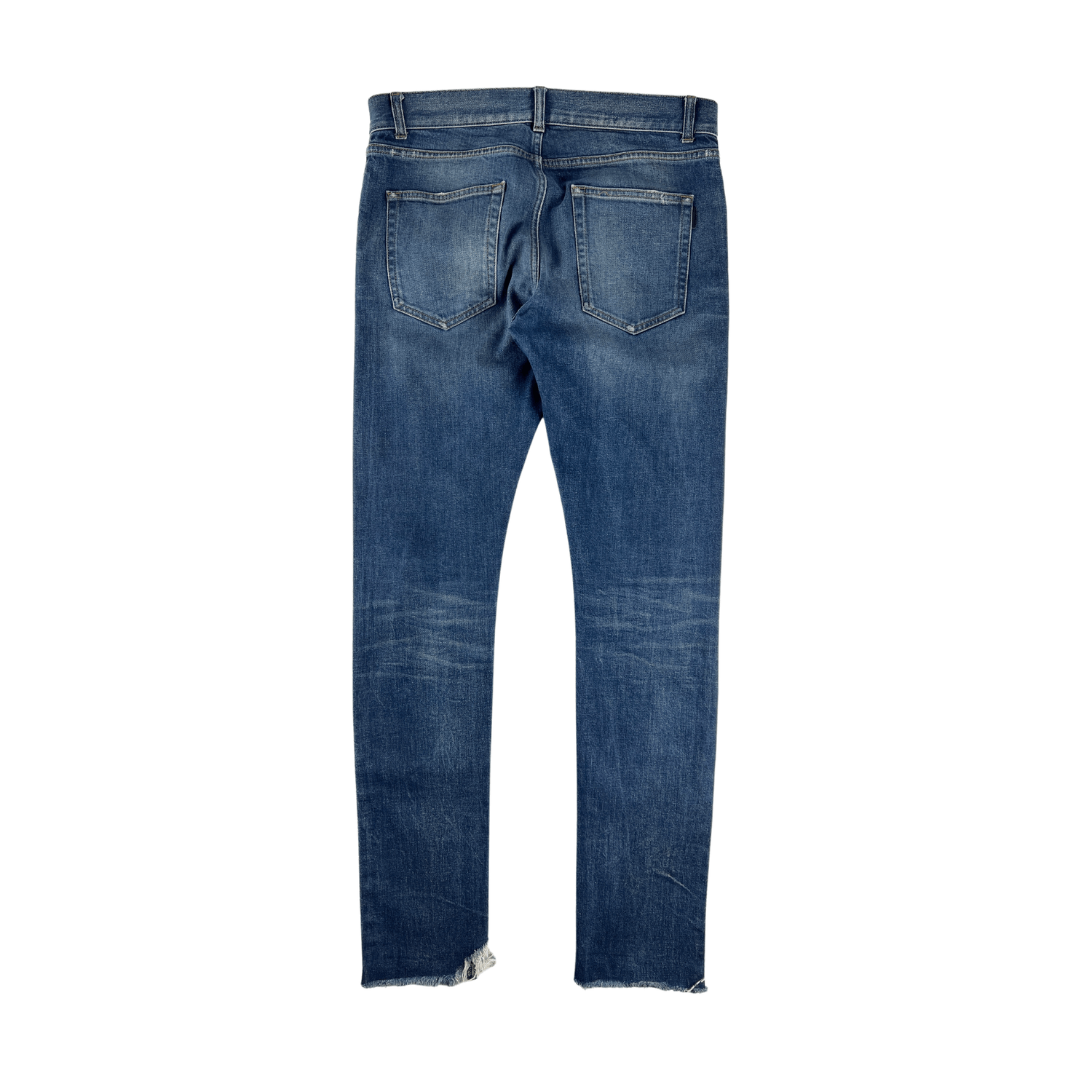 Saint Laurent Paris Saint Laurent SS20 D03 Blue Frayed Hem Jeans Size US 31 - 3 Thumbnail