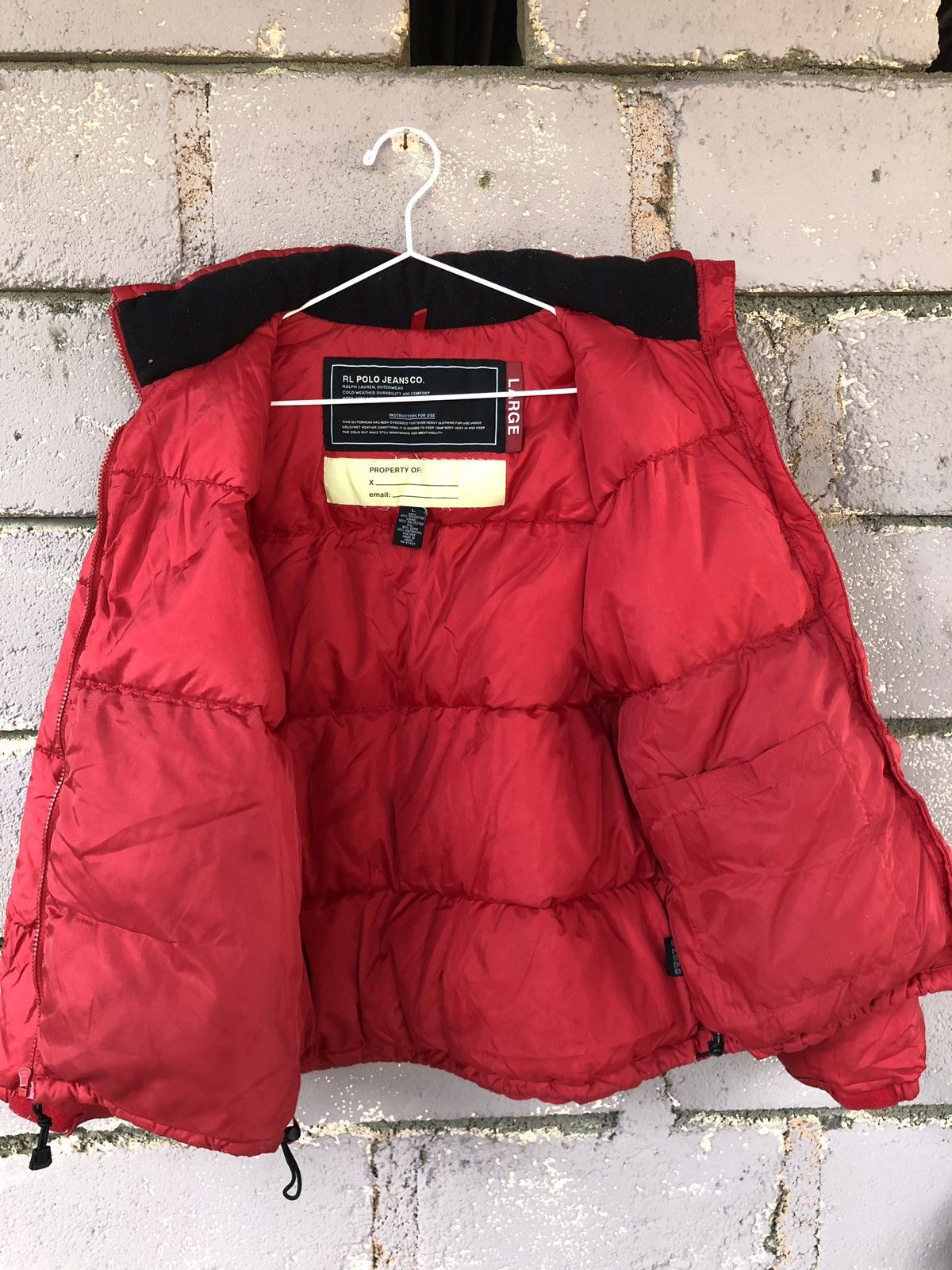 Polo Ralph Lauren Rare Polo Jeans Company Ralph Lauren Red Puffer Jacket Size US L / EU 52-54 / 3 - 3 Thumbnail