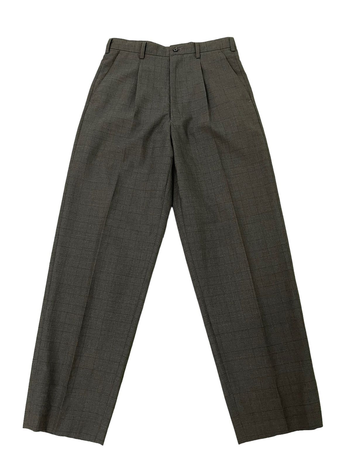 Vintage Vtg 90s Wool Trouser Y’s for Mens Wide Tapered Yohji 5🟦4 Size US 29 - 2 Thumbnail