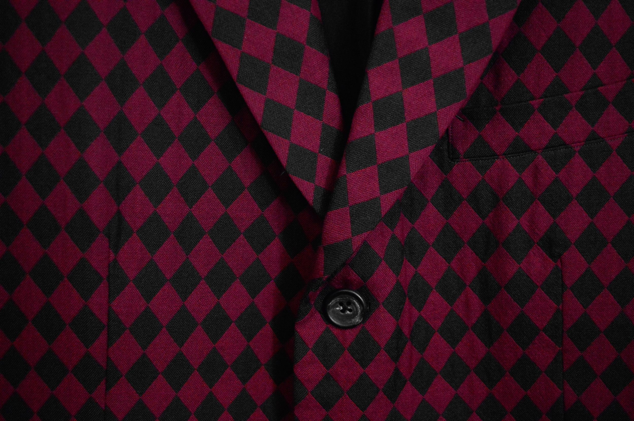 Yohji Yamamoto FW97 Diamond Check 3b Jacket Size US M / EU 48-50 / 2 - 4 Thumbnail