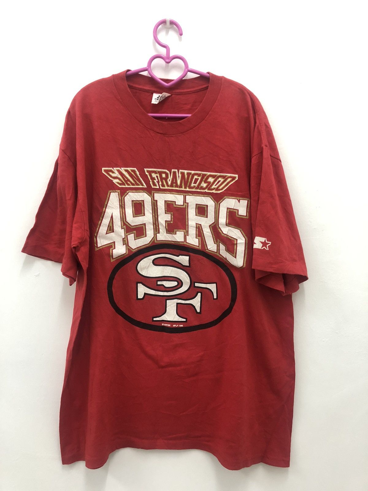 image of Made In USA x San Francisco 49Ers 90's Vintage San Francisco 49Ers Sf Starter Nflp Shirt in Red (Si