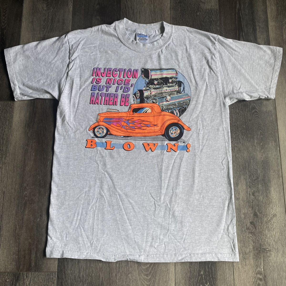 Vintage Vintage 1990s Injection Is Nice I’d Rather Be Blown Logo Tee Size US L / EU 52-54 / 3 - 2 Thumbnail