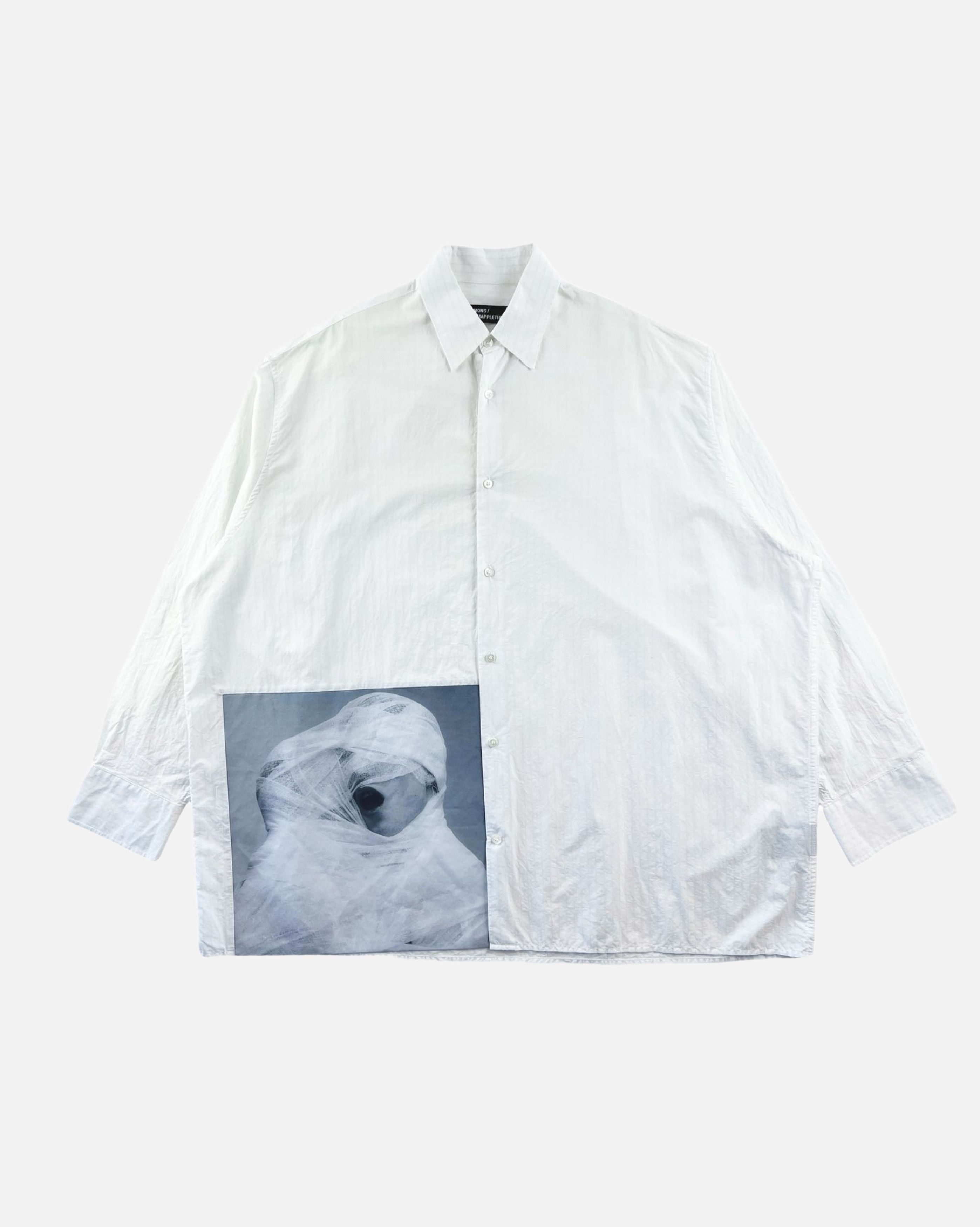 image of Raf Simons Ss17 Robert Mapplethorpe White Gauze Shirt, Men's (Size Small)
