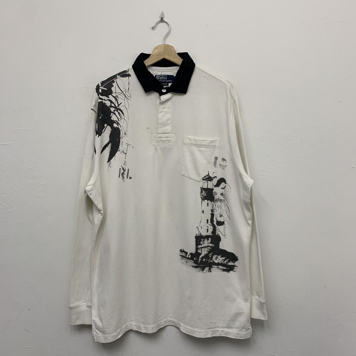Polo Ralph Lauren × Rugby Ralph Lauren Vintage Polo Ralph Lauren Lighthouse Rugby Shirt Size US L / EU 52-54 / 3 - 1 Thumbnail