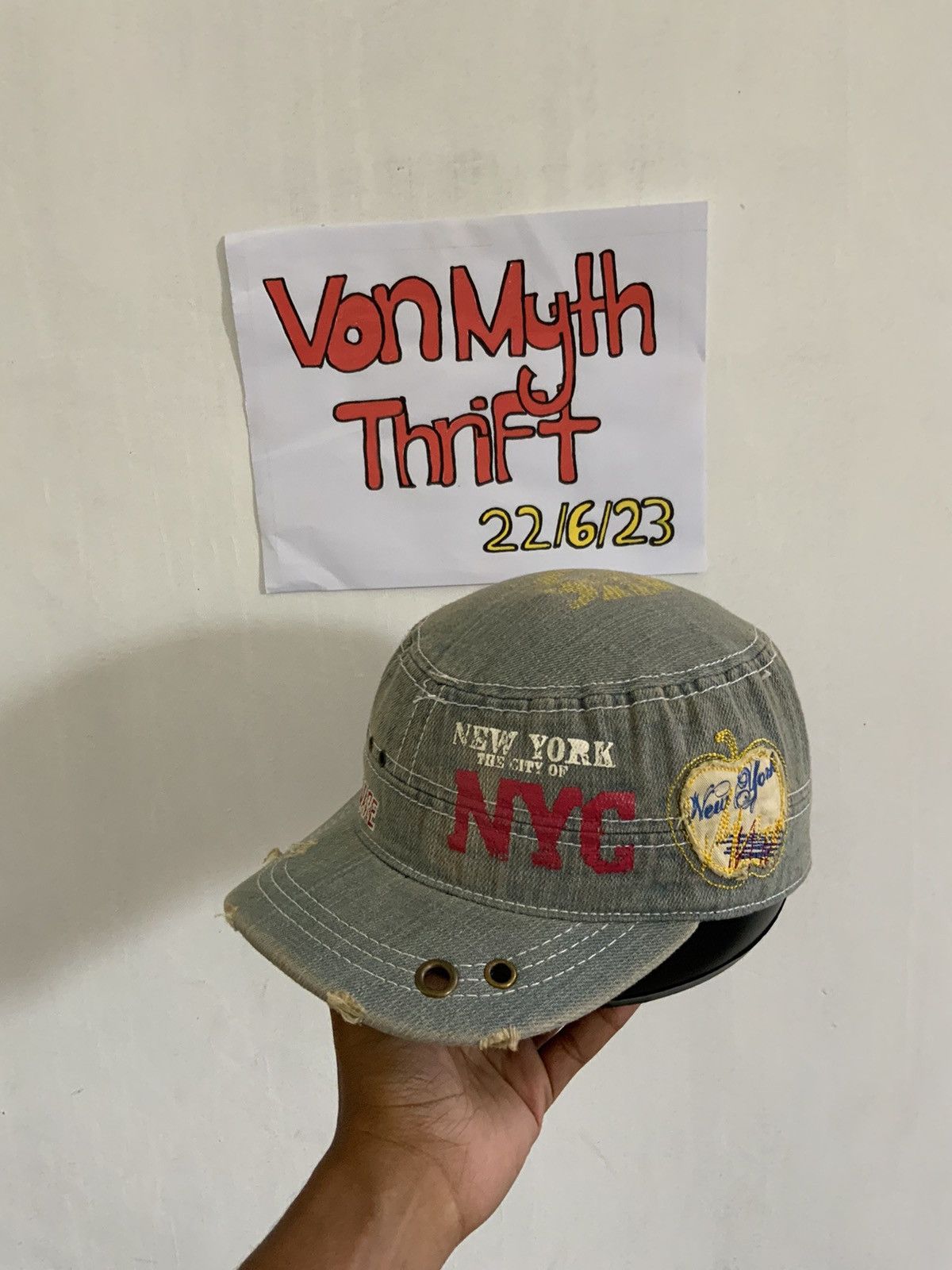 If Six Was Nine New York Time Square Distressed Hat Size ONE SIZE - 1 Thumbnail