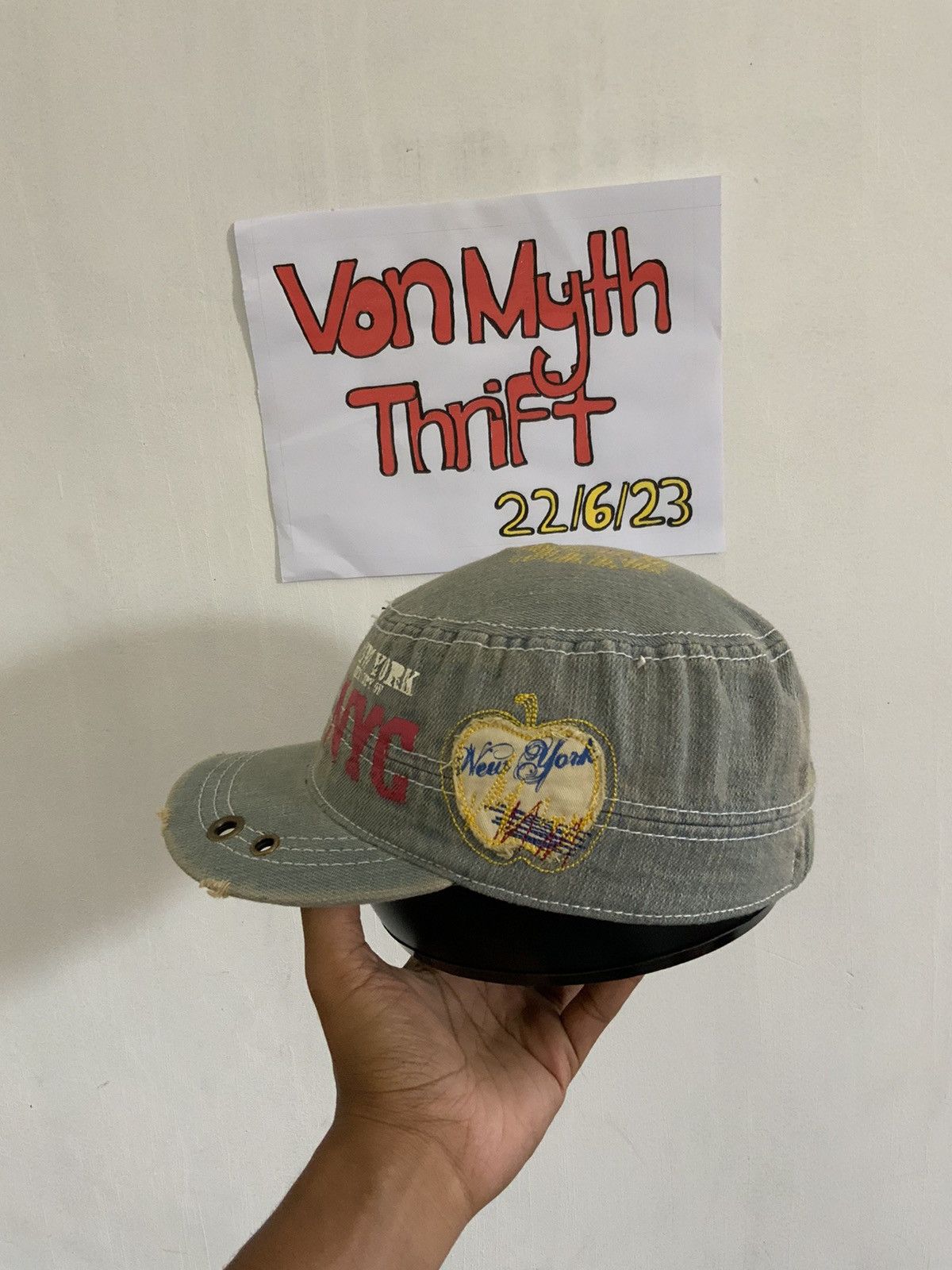 If Six Was Nine New York Time Square Distressed Hat Size ONE SIZE - 2 Thumbnail