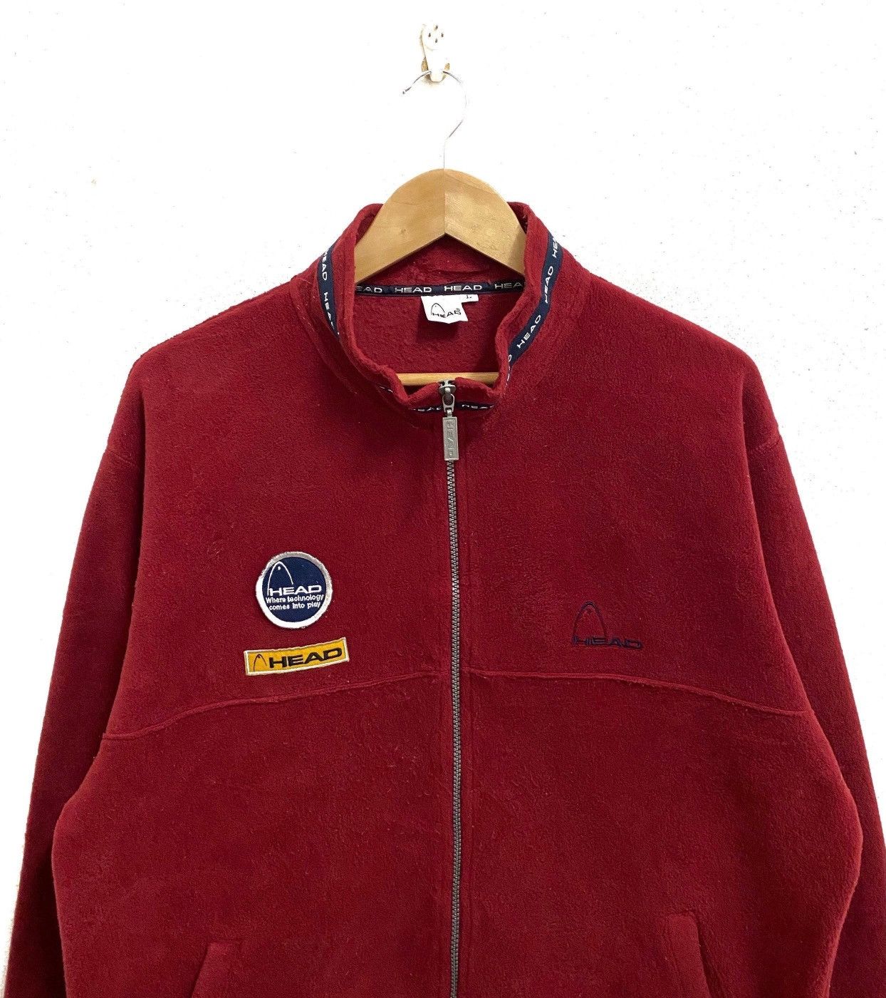 Vintage Vintage HEAD Sportswear Small Logo Fleece Sweater Jacket Size US L / EU 52-54 / 3 - 3 Thumbnail