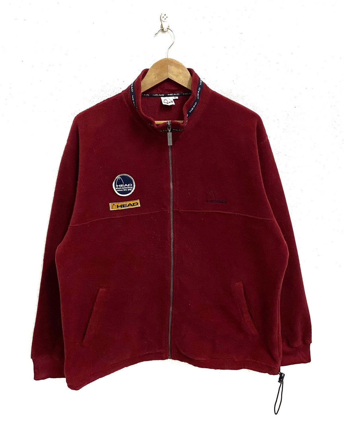 Vintage Vintage HEAD Sportswear Small Logo Fleece Sweater Jacket Size US L / EU 52-54 / 3 - 1 Thumbnail