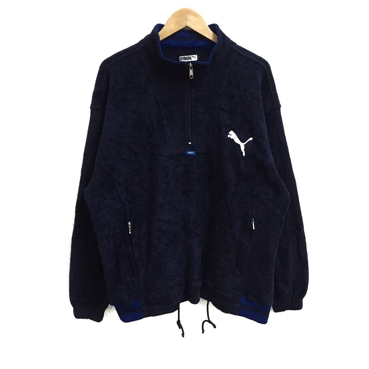 Vintage PUMA Small Logo Fleece Half Zipper Sweatshirt