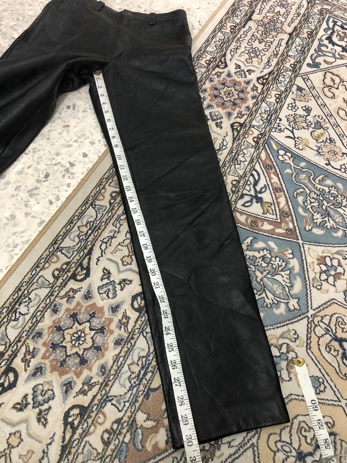 Leather Vintage Unbrands Bondage Style Straight Cut Leather Pants Size 26" / US 2 / IT 38 - 22 Thumbnail