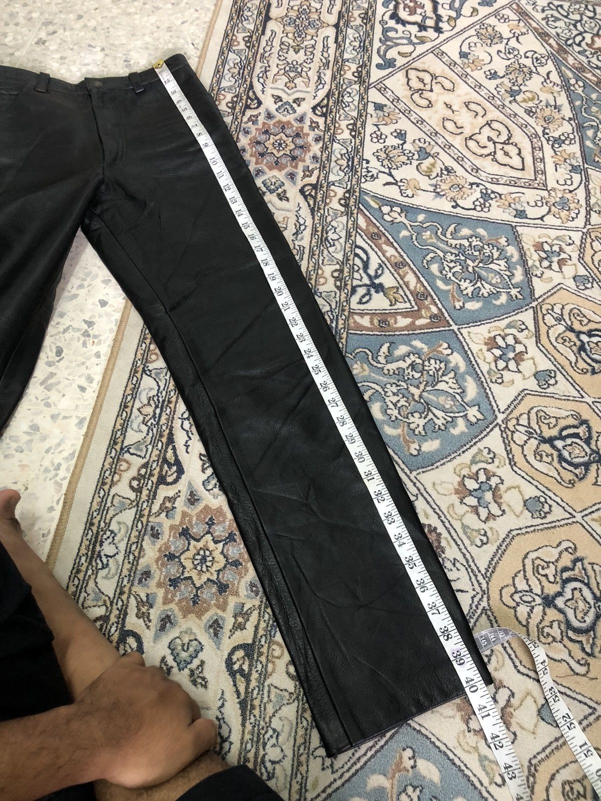 Leather Vintage Unbrands Bondage Style Straight Cut Leather Pants Size 26" / US 2 / IT 38 - 23 Thumbnail