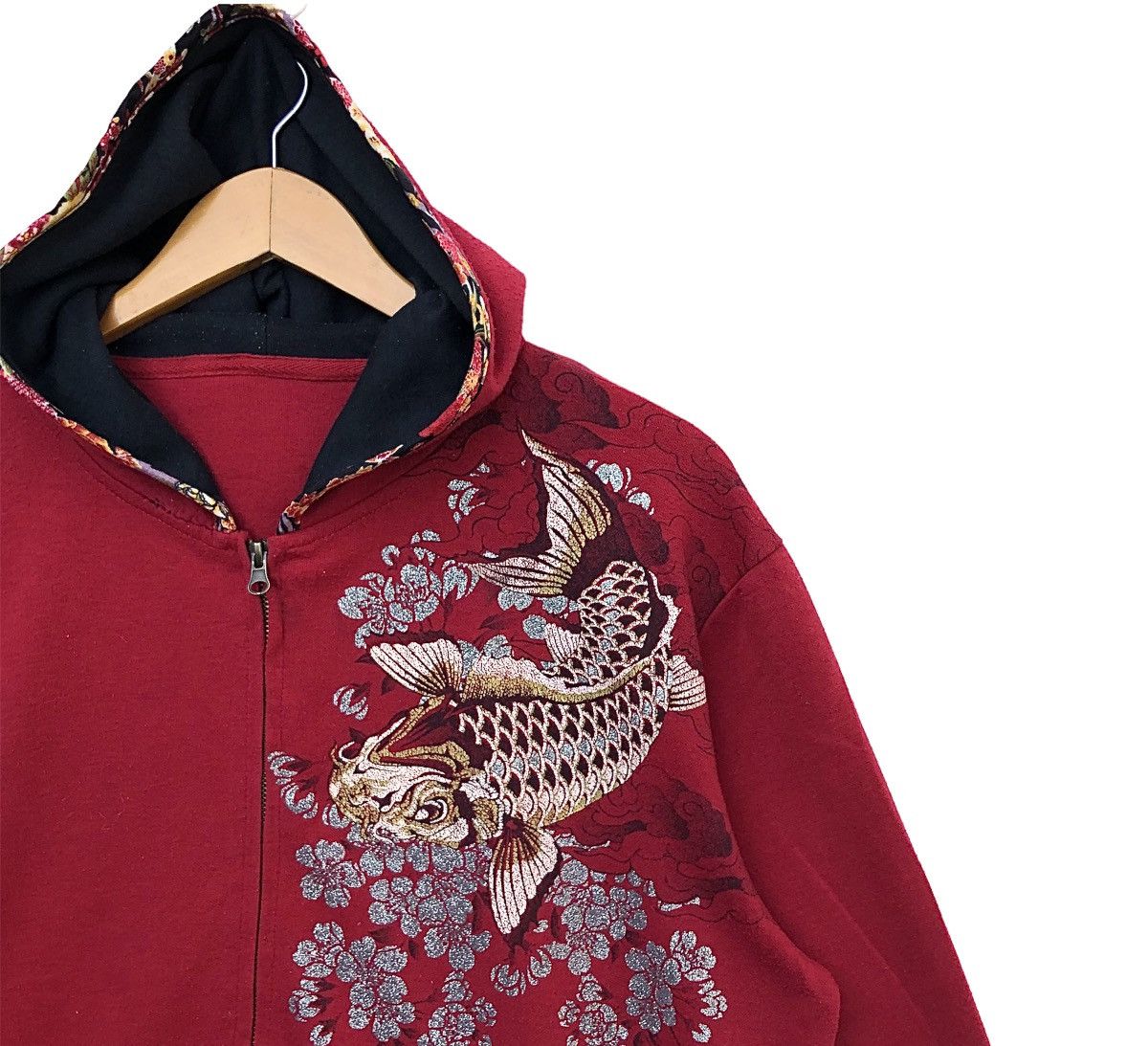 Japanese Brand Hype!!! 90s Sukajan Big Logo Hoodie | Zipper | Spell Out | L Size US L / EU 52-54 / 3 - 5 Thumbnail