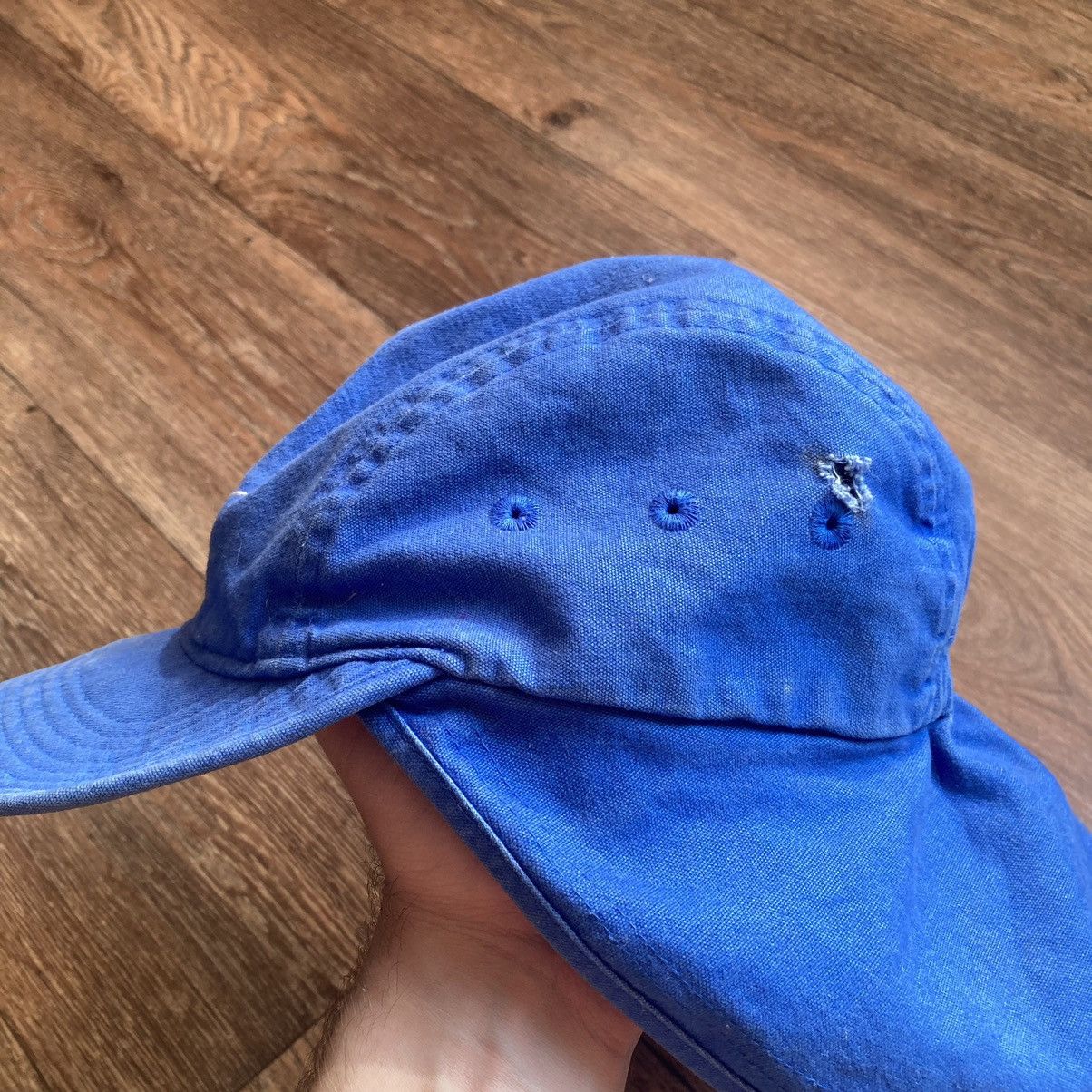 Nike × Vintage Vintage Distressed Safari Cap Nike 90s Size ONE SIZE - 4 Thumbnail