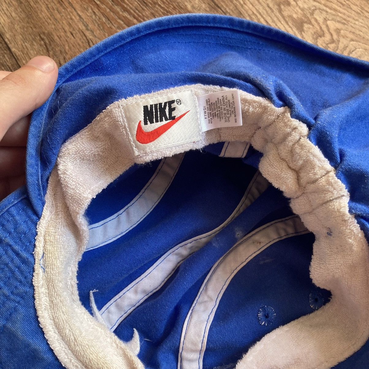 Nike × Vintage Vintage Distressed Safari Cap Nike 90s Size ONE SIZE - 6 Thumbnail