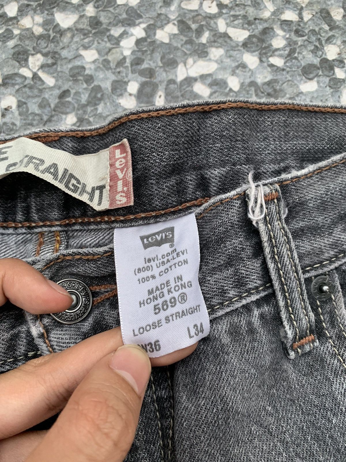 Levi's Vintage Levis 569 Distressed Denim Size US 38 / EU 54 - 5 Thumbnail