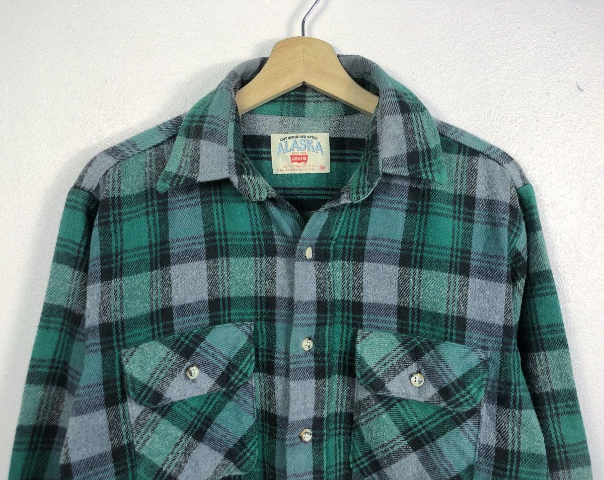 Levi's Vintage Levi’s Alaska Button Ups Flannel Shirt Made in USA Size US M / EU 48-50 / 2 - 2 Thumbnail
