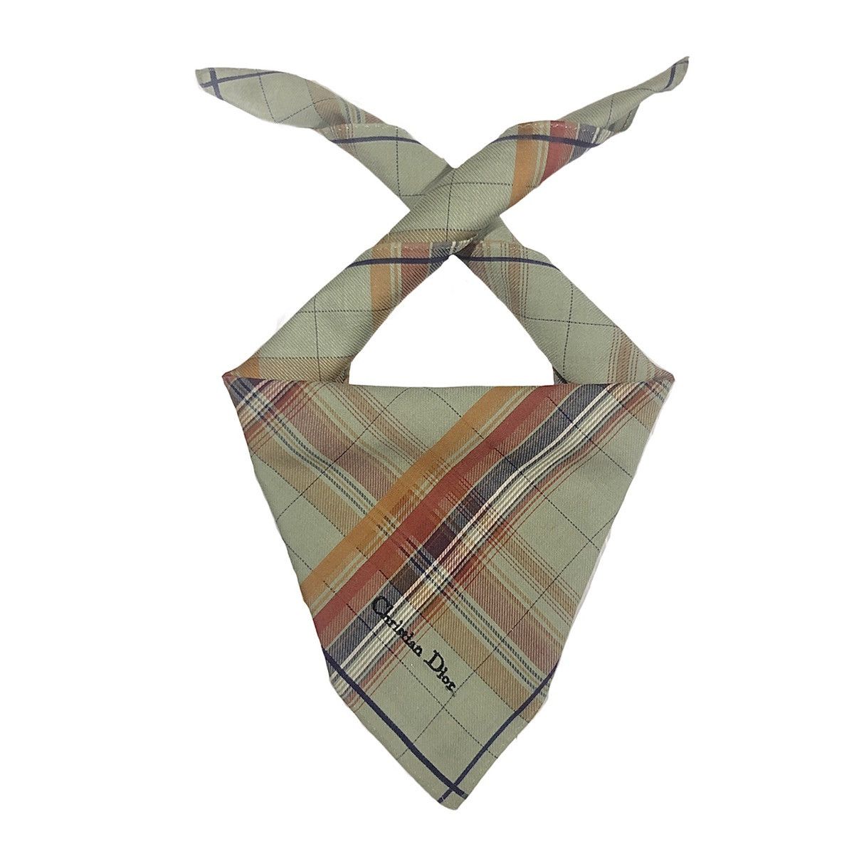 Christian Dior Monsieur Christian Dior Designer Checkered Handkerchief Pocketsquare Size ONE SIZE - 1 Thumbnail