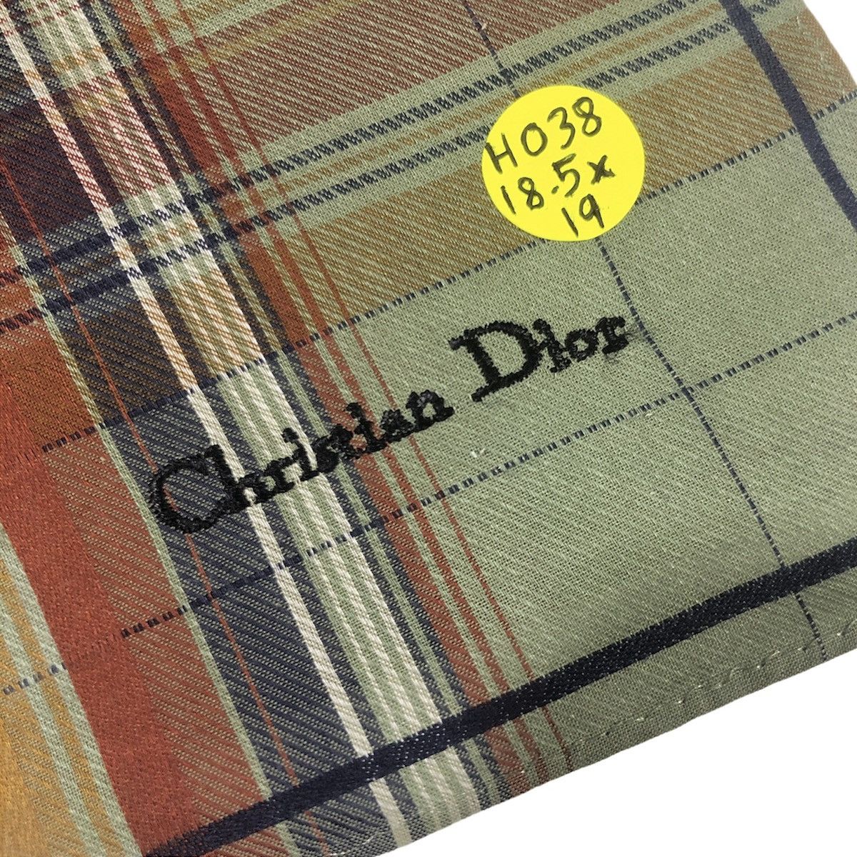 Christian Dior Monsieur Christian Dior Designer Checkered Handkerchief Pocketsquare Size ONE SIZE - 5 Thumbnail