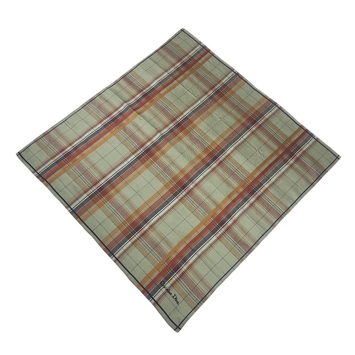 Christian Dior Monsieur Christian Dior Designer Checkered Handkerchief Pocketsquare Size ONE SIZE - 3 Thumbnail