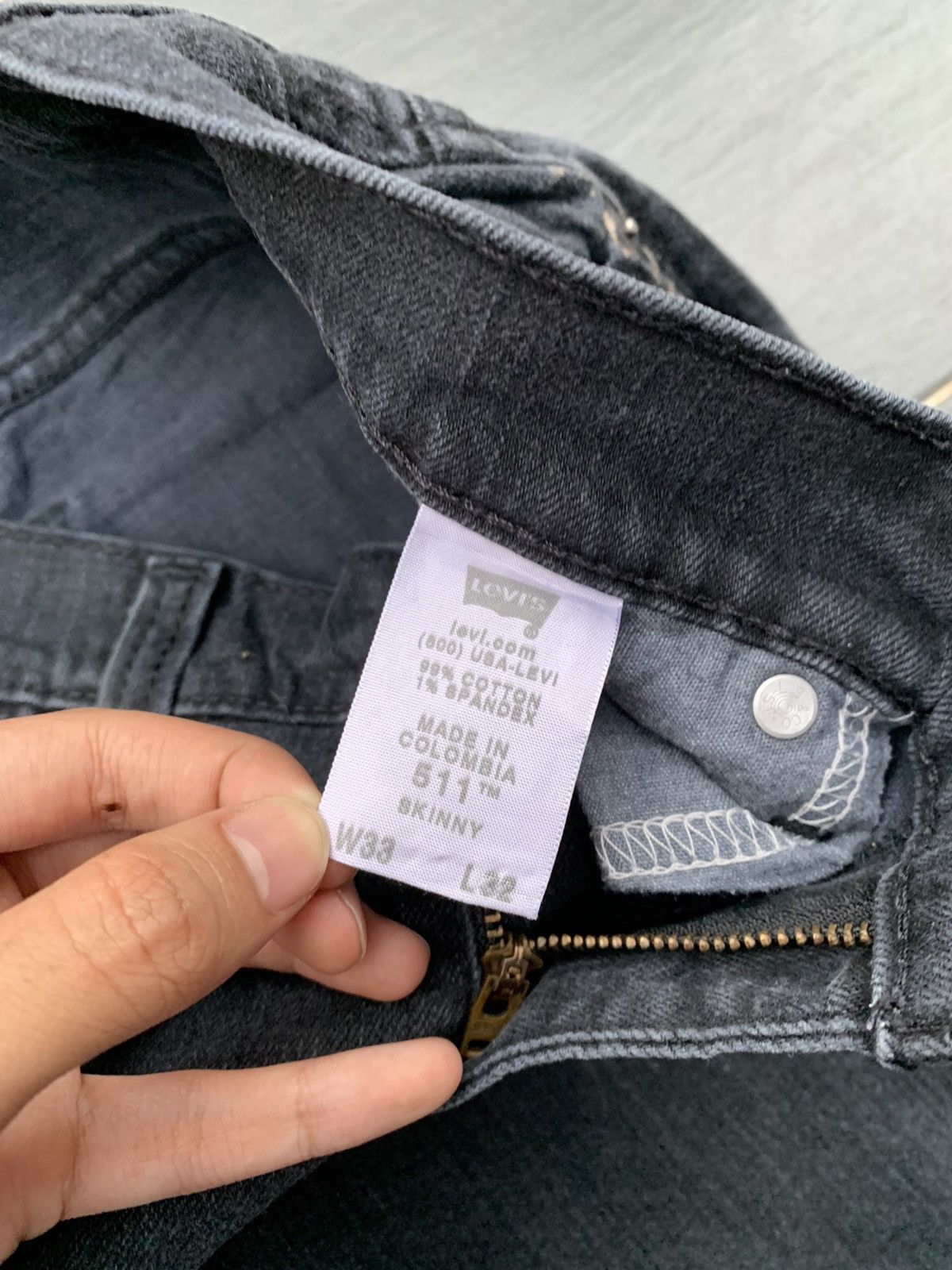 Levi's Levis 511 Black Denim Size US 33 - 4 Thumbnail