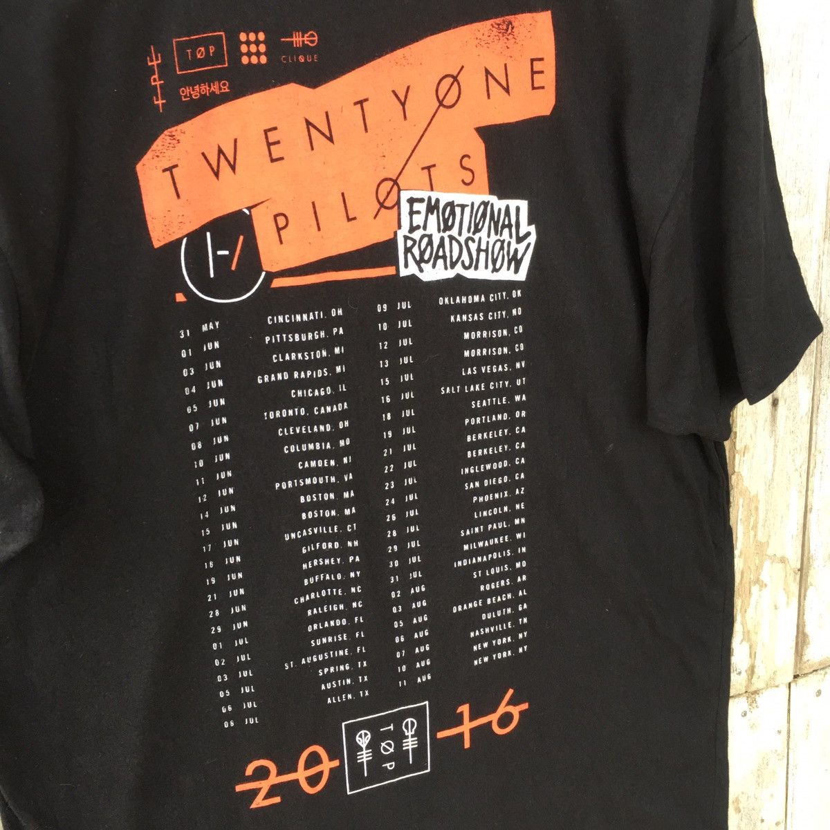 Band Tees Thrashed Faded Twenty one pilots Band ERD GRUNGE TEE Size US L / EU 52-54 / 3 - 3 Thumbnail
