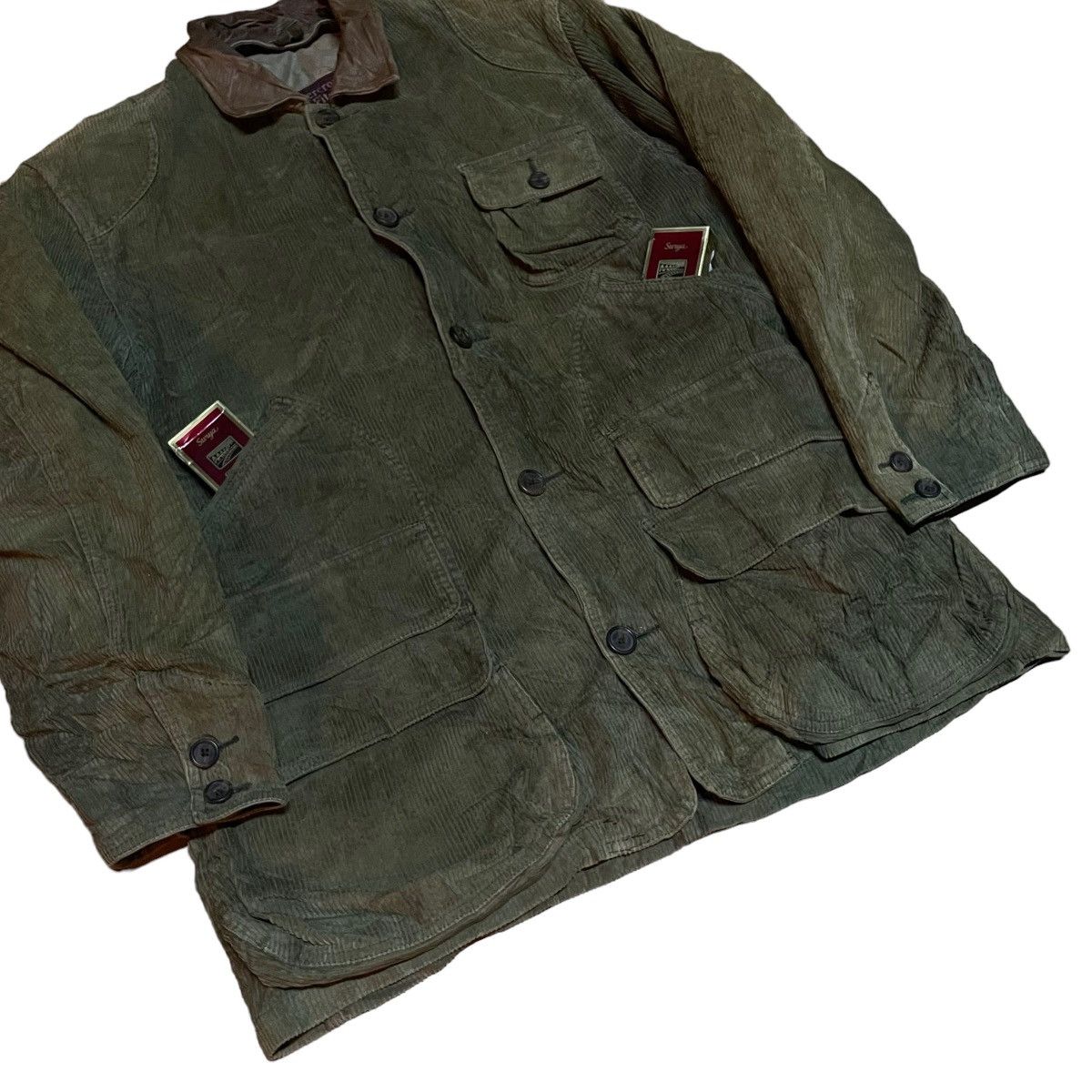 Abercrombie & Fitch VINTAGE ABERCROMBIE & FITCH CORDUROY LEATHER COLLAR JACKET Size US S / EU 44-46 / 1 - 7 Thumbnail
