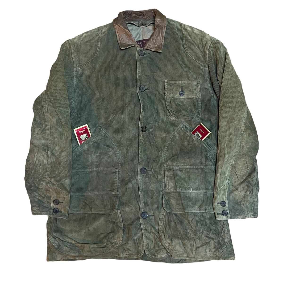 Abercrombie & Fitch VINTAGE ABERCROMBIE & FITCH CORDUROY LEATHER COLLAR JACKET Size US S / EU 44-46 / 1 - 1 Thumbnail