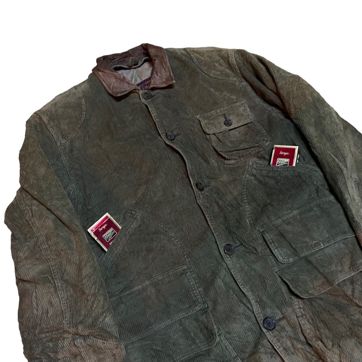 Abercrombie & Fitch VINTAGE ABERCROMBIE & FITCH CORDUROY LEATHER COLLAR JACKET Size US S / EU 44-46 / 1 - 6 Thumbnail